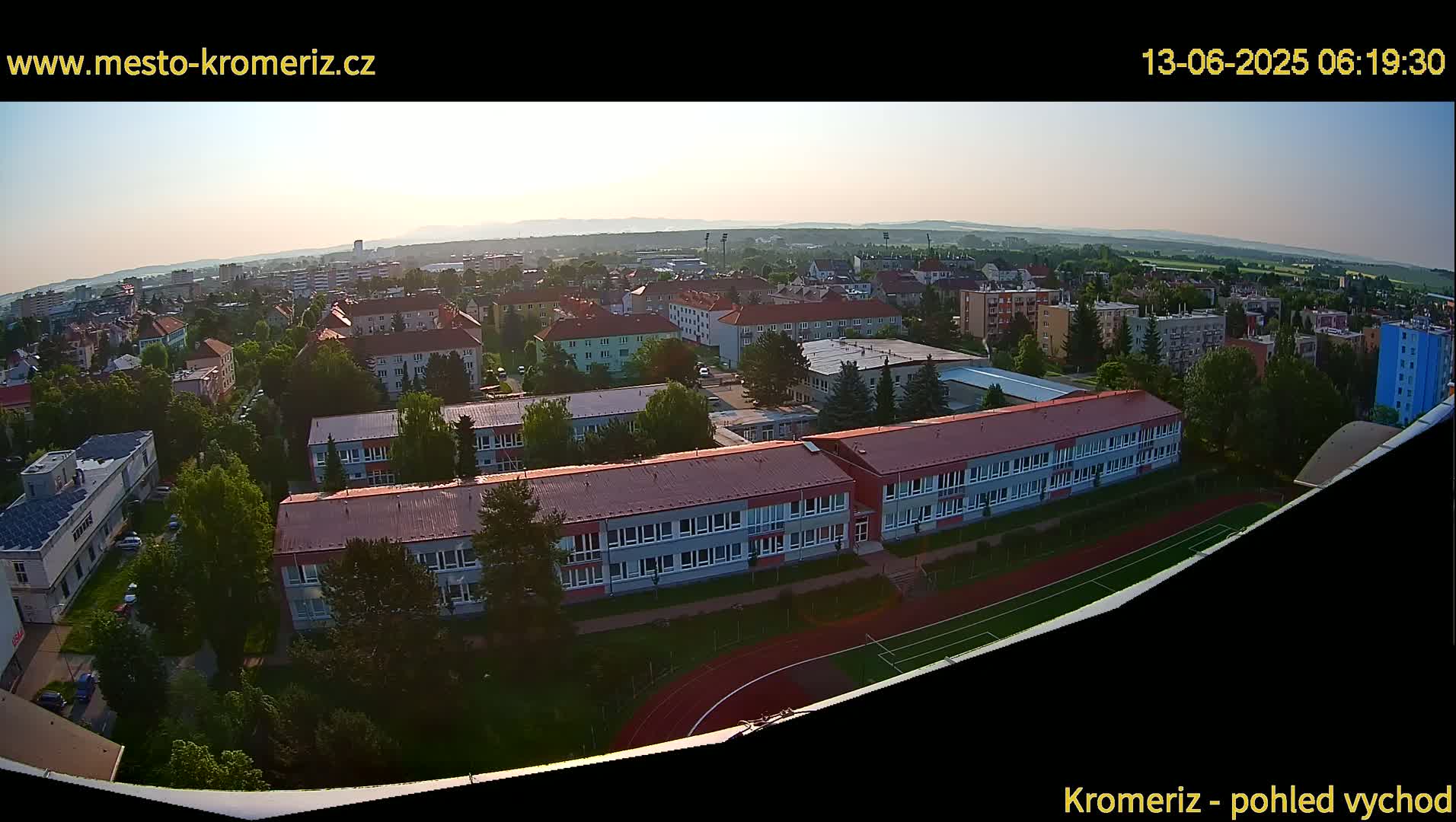Kroměříž  East View Skyline Live Cam - Kromeriz, Zlin, Czechia