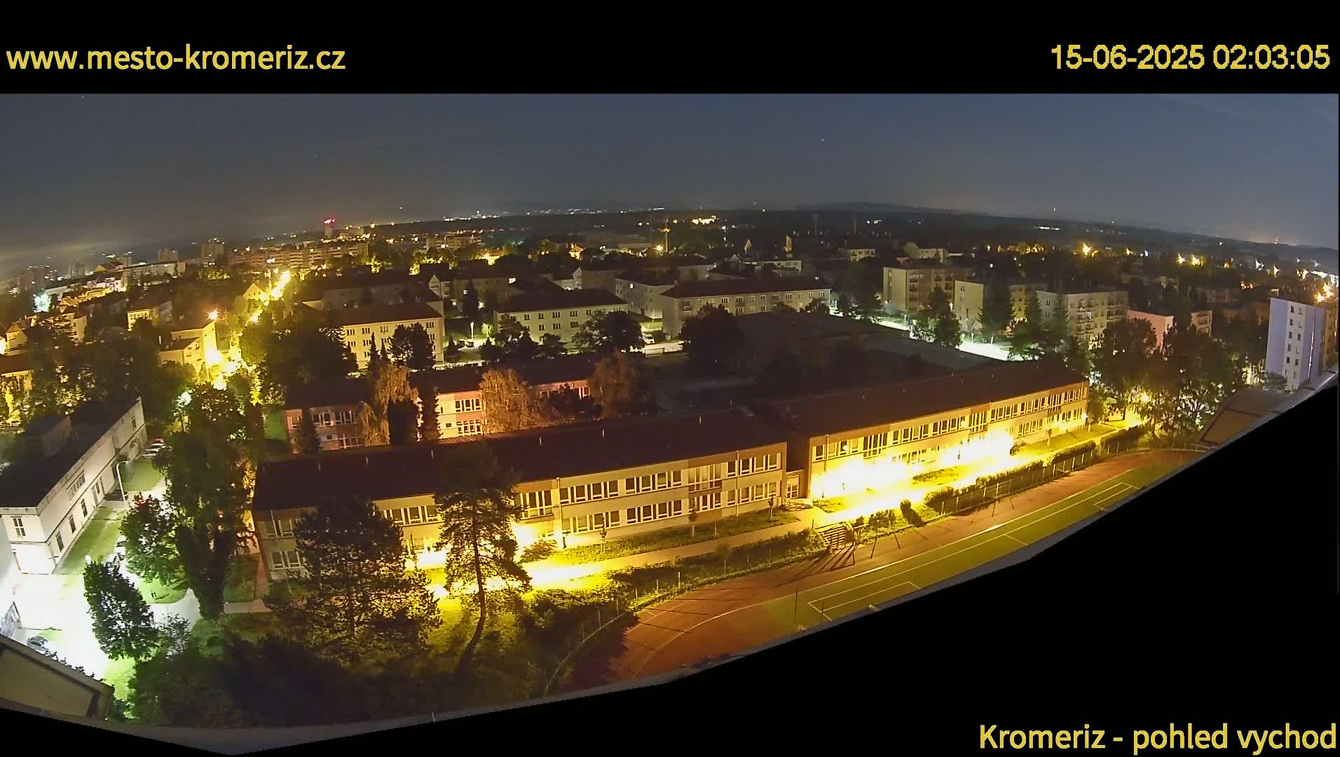 Kroměříž  East View Skyline Live Cam - Kromeriz, Zlin, Czechia