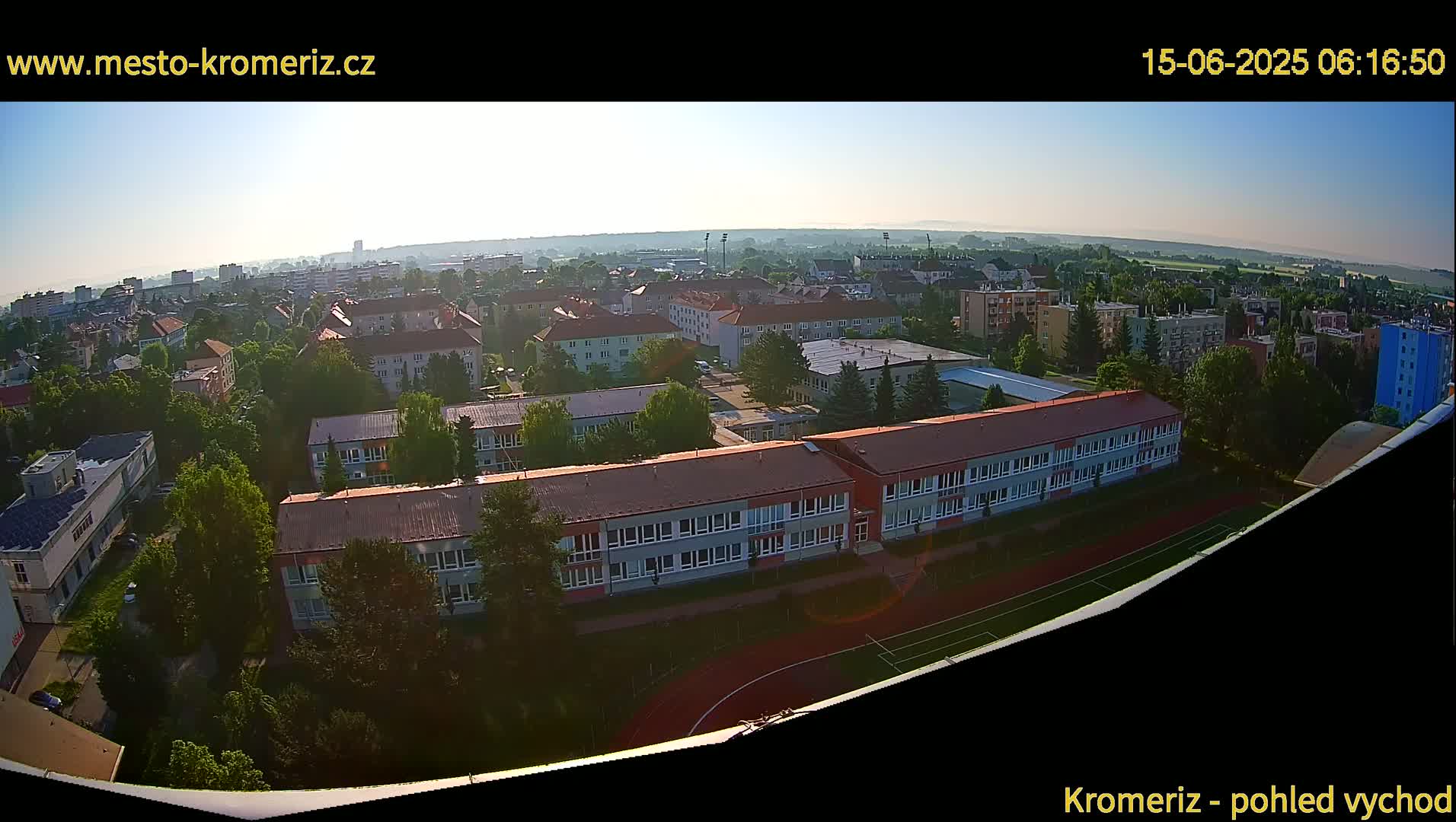 Kroměříž  East View Skyline Live Cam - Kromeriz, Zlin, Czechia