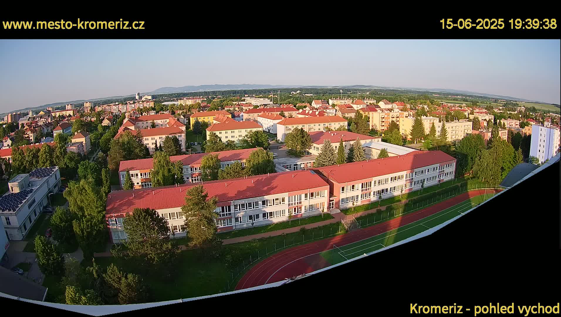 Kroměříž  East View Skyline Live Cam - Kromeriz, Zlin, Czechia