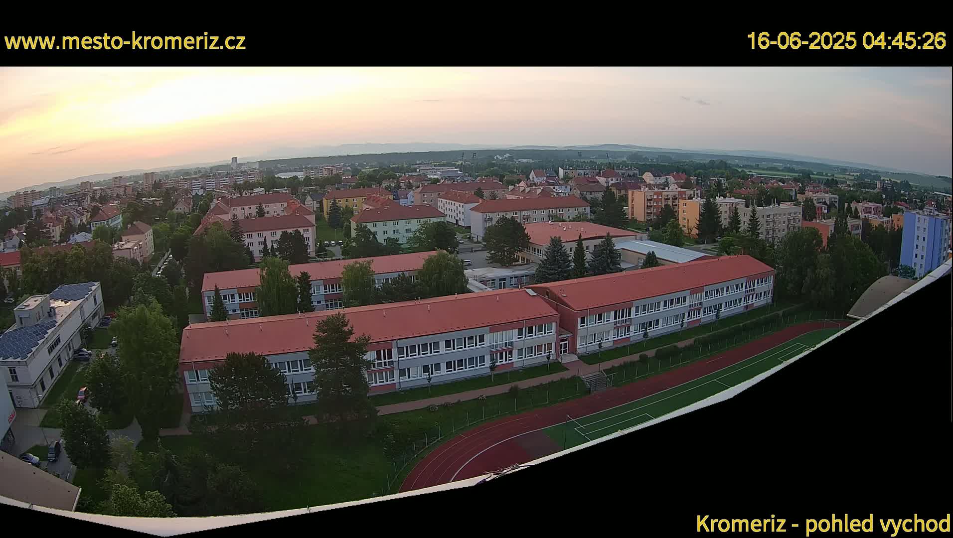 Kroměříž  East View Skyline Live Cam - Kromeriz, Zlin, Czechia