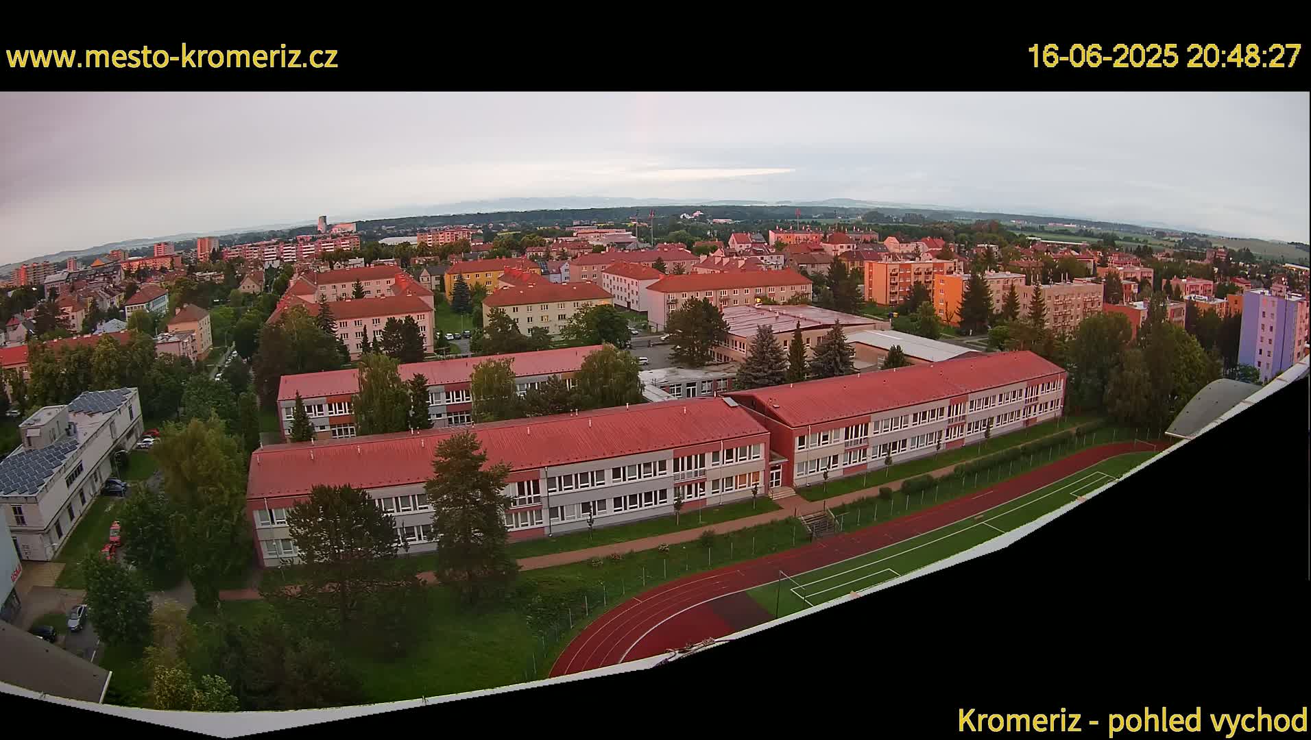 Kroměříž  East View Skyline Live Cam - Kromeriz, Zlin, Czechia