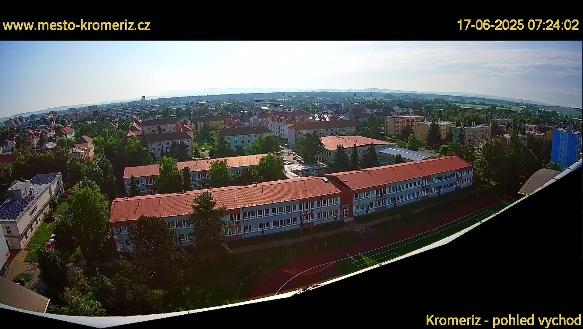 Kroměříž  East View Skyline Live Cam - Kromeriz, Zlin, Czechia