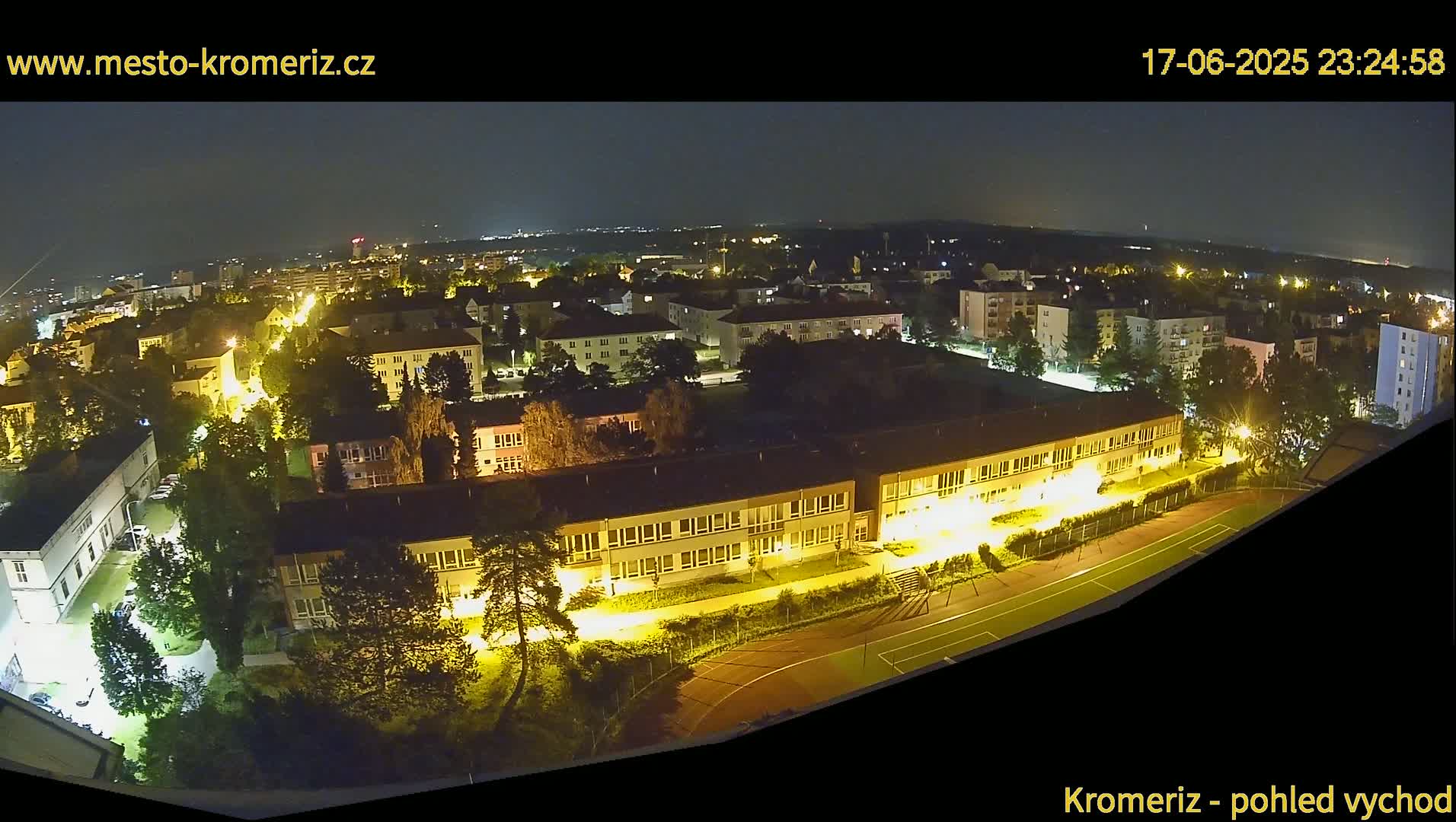 Kroměříž  East View Skyline Live Cam - Kromeriz, Zlin, Czechia