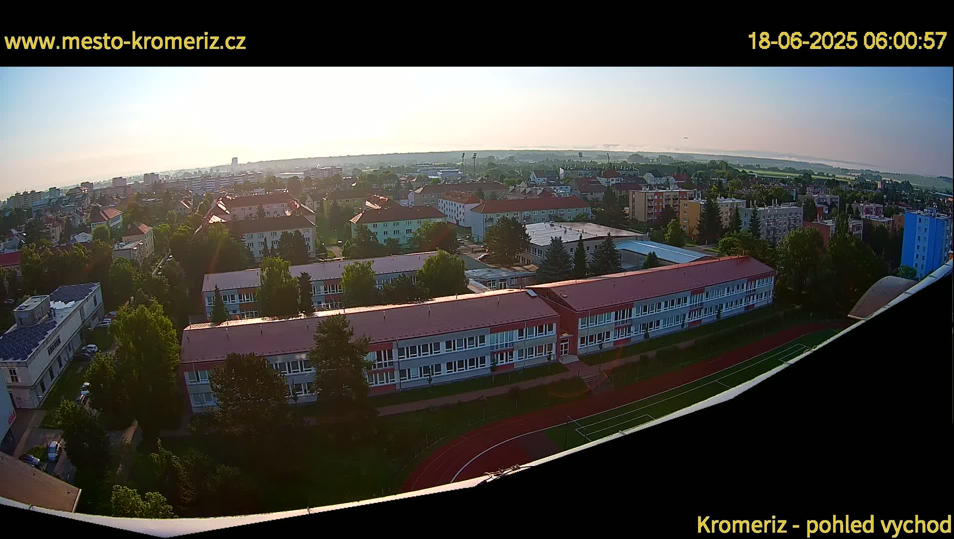 Kroměříž  East View Skyline Live Cam - Kromeriz, Zlin, Czechia