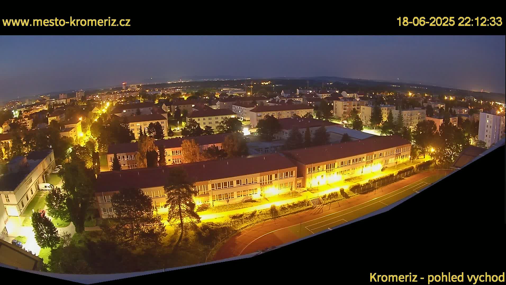 Kroměříž  East View Skyline Live Cam - Kromeriz, Zlin, Czechia