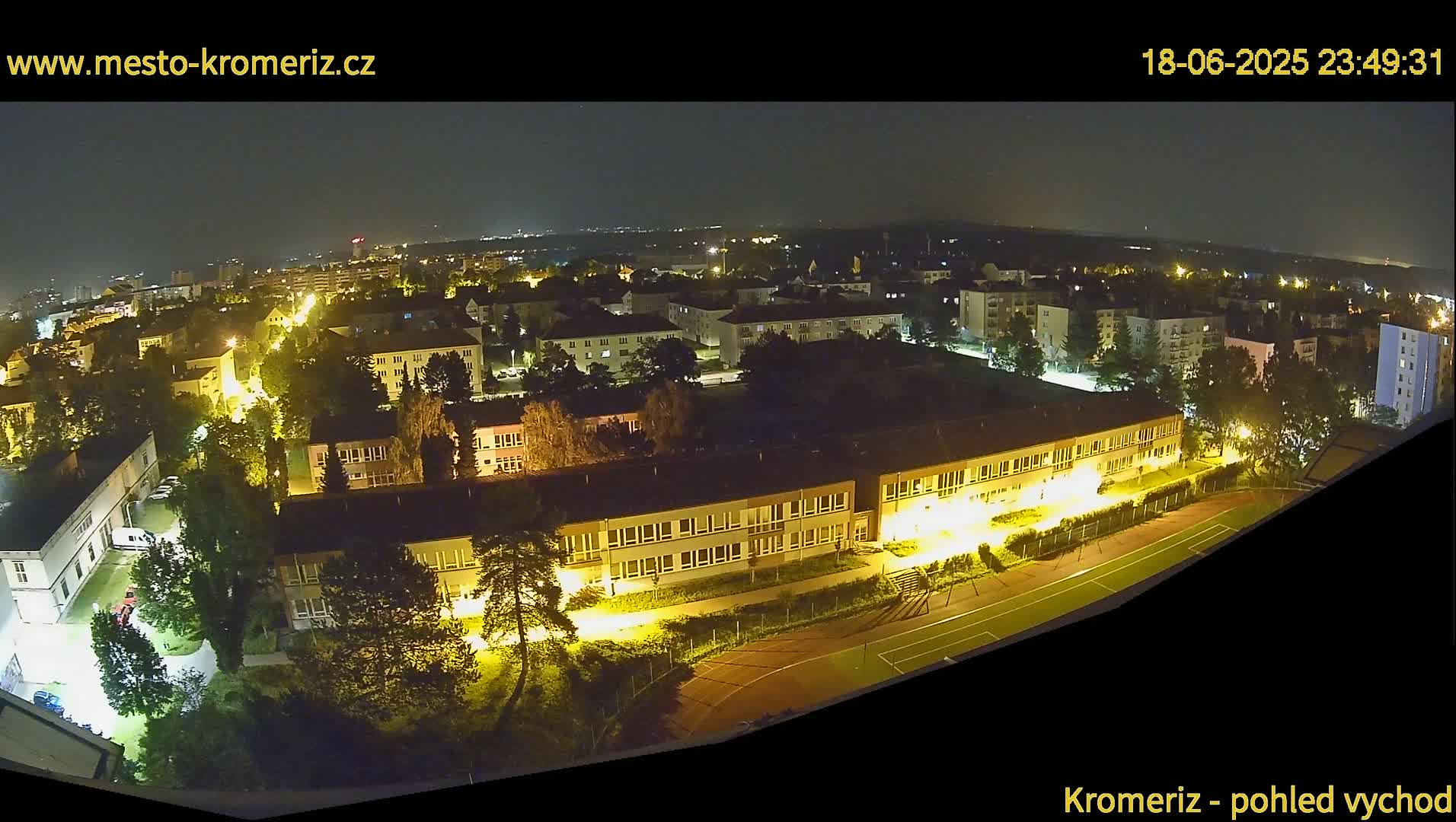 Kroměříž  East View Skyline Live Cam - Kromeriz, Zlin, Czechia