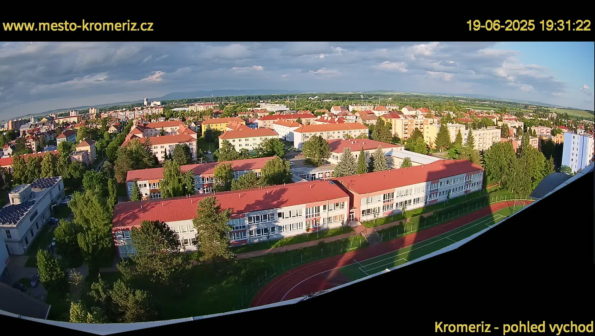 Kroměříž  East View Skyline Live Cam - Kromeriz, Zlin, Czechia