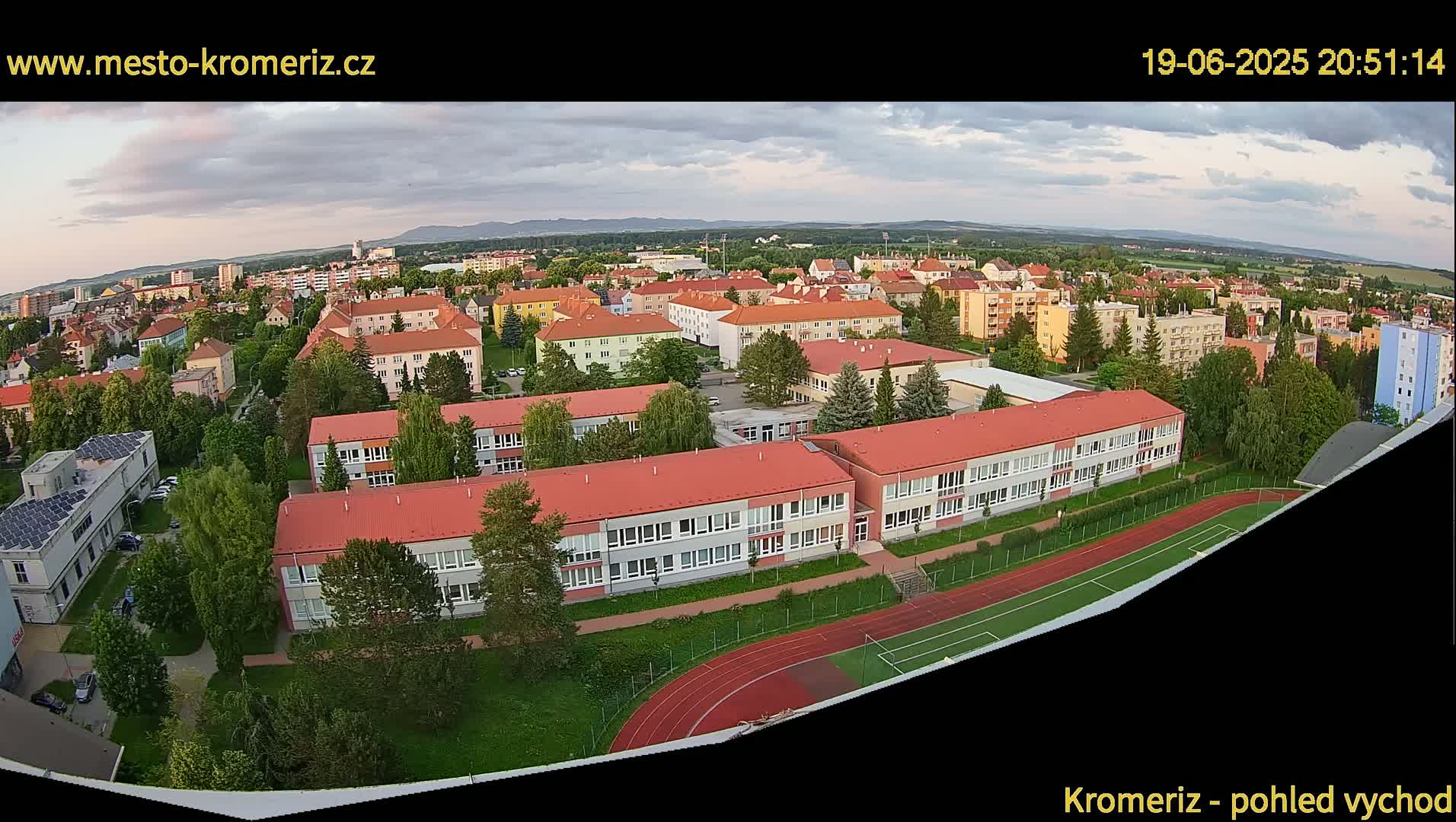 Kroměříž  East View Skyline Live Cam - Kromeriz, Zlin, Czechia
