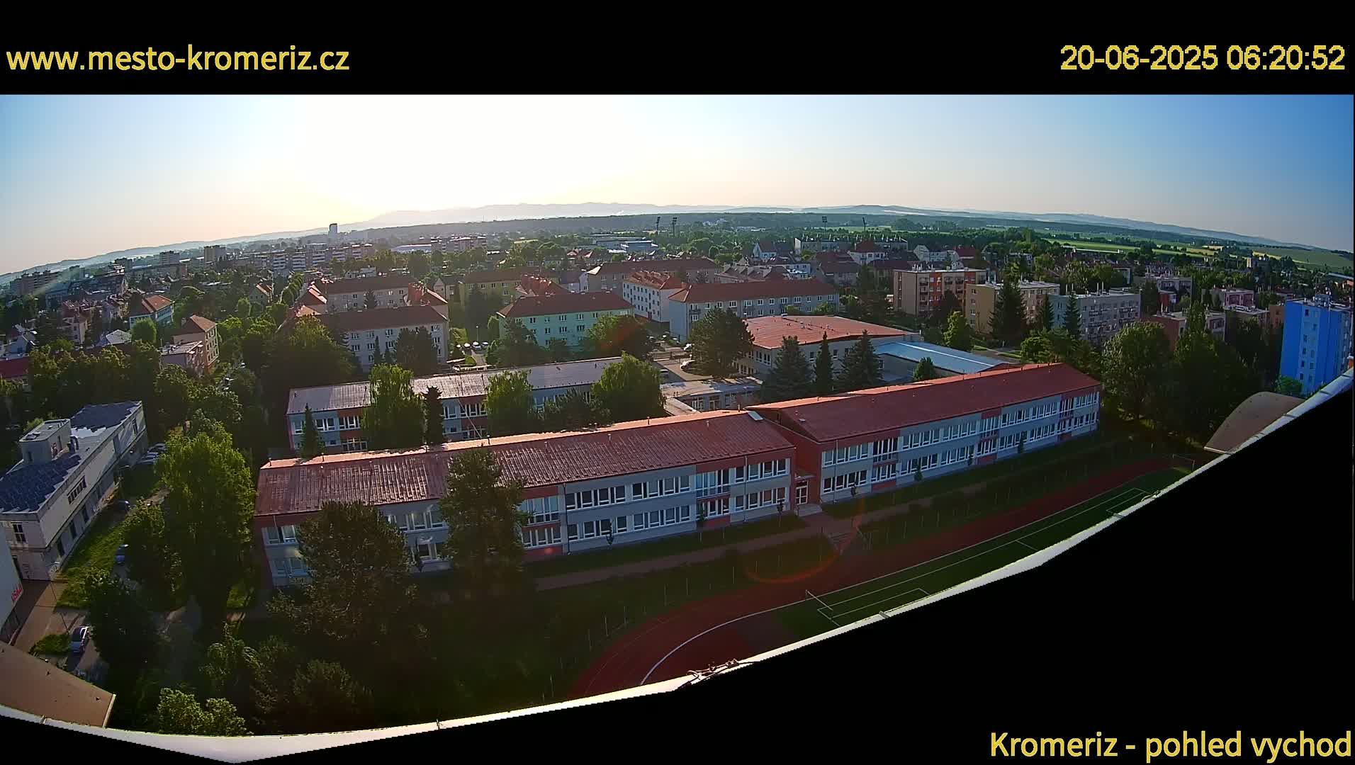 Kroměříž  East View Skyline Live Cam - Kromeriz, Zlin, Czechia