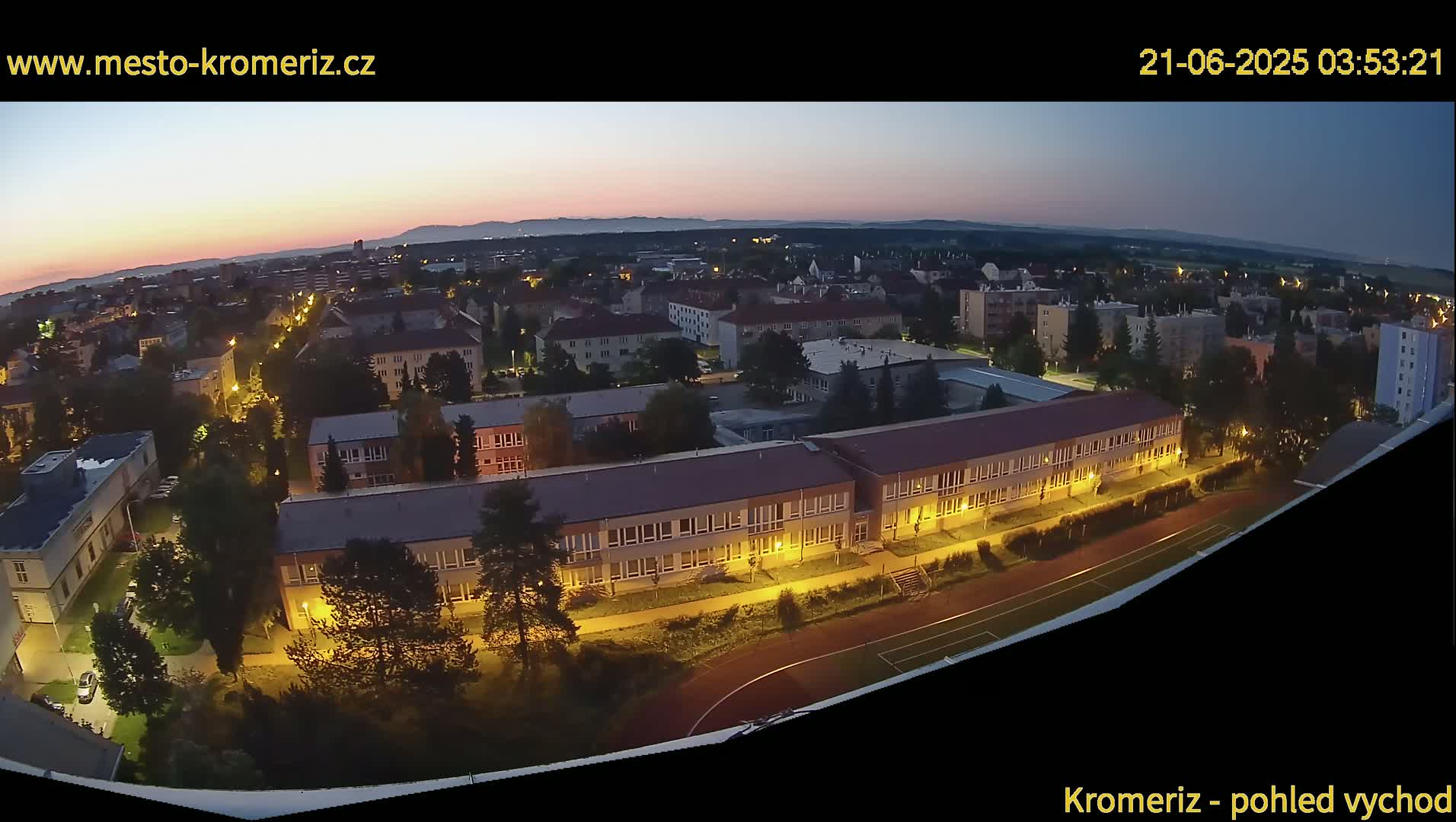 Kroměříž  East View Skyline Live Cam - Kromeriz, Zlin, Czechia