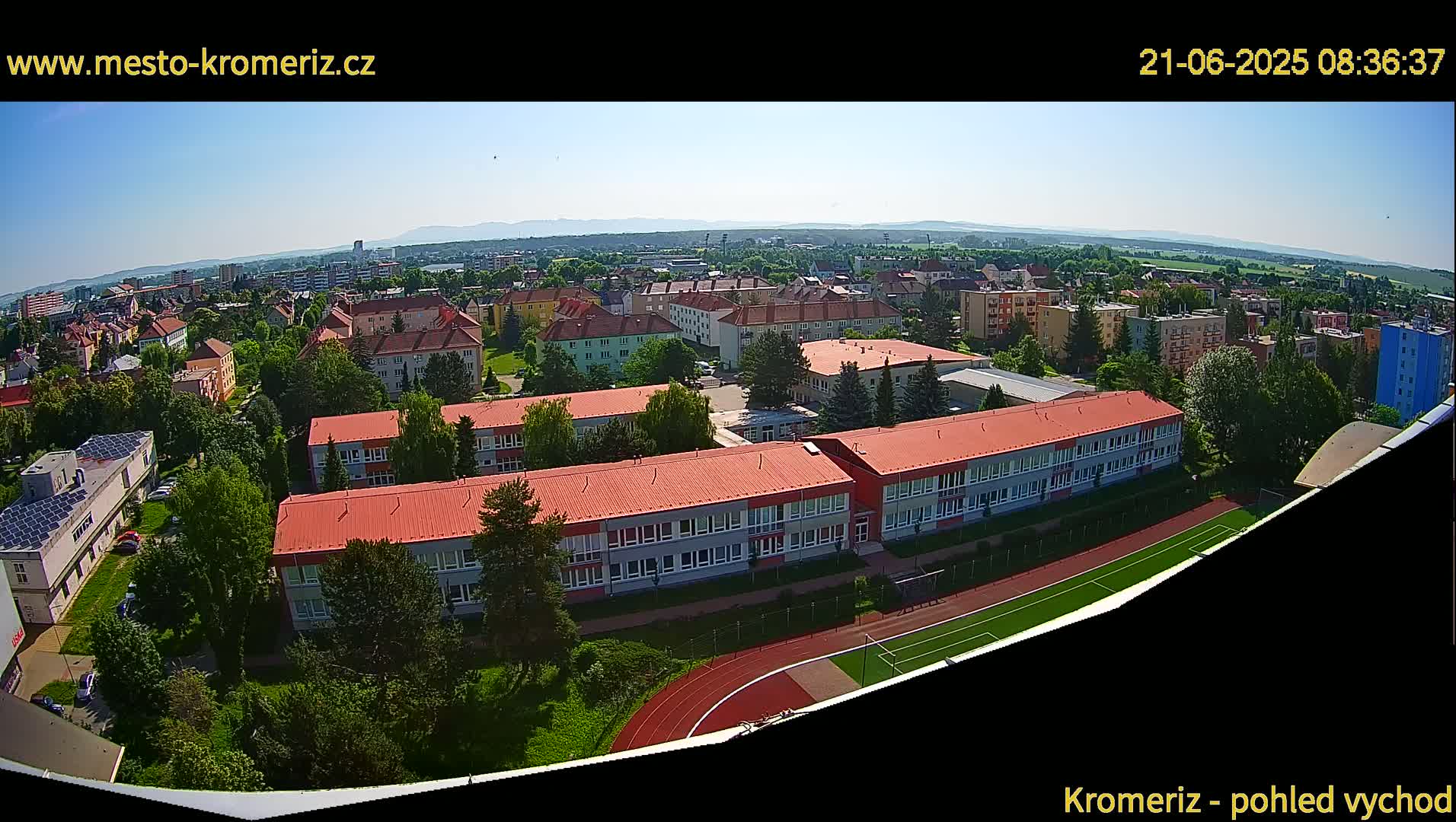 Kroměříž  East View Skyline Live Cam - Kromeriz, Zlin, Czechia