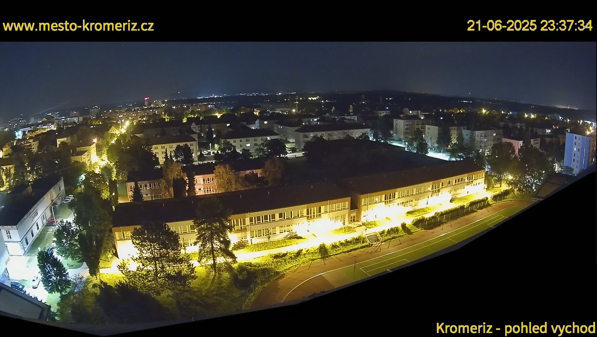 Kroměříž  East View Skyline Live Cam - Kromeriz, Zlin, Czechia