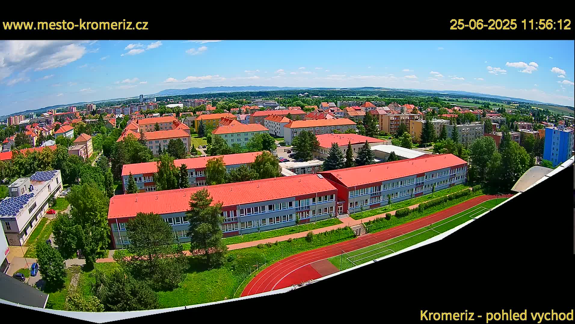 Kroměříž  East View Skyline Live Cam - Kromeriz, Zlin, Czechia