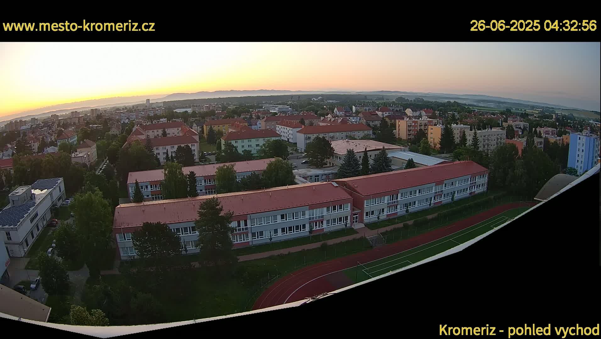 Kroměříž  East View Skyline Live Cam - Kromeriz, Zlin, Czechia