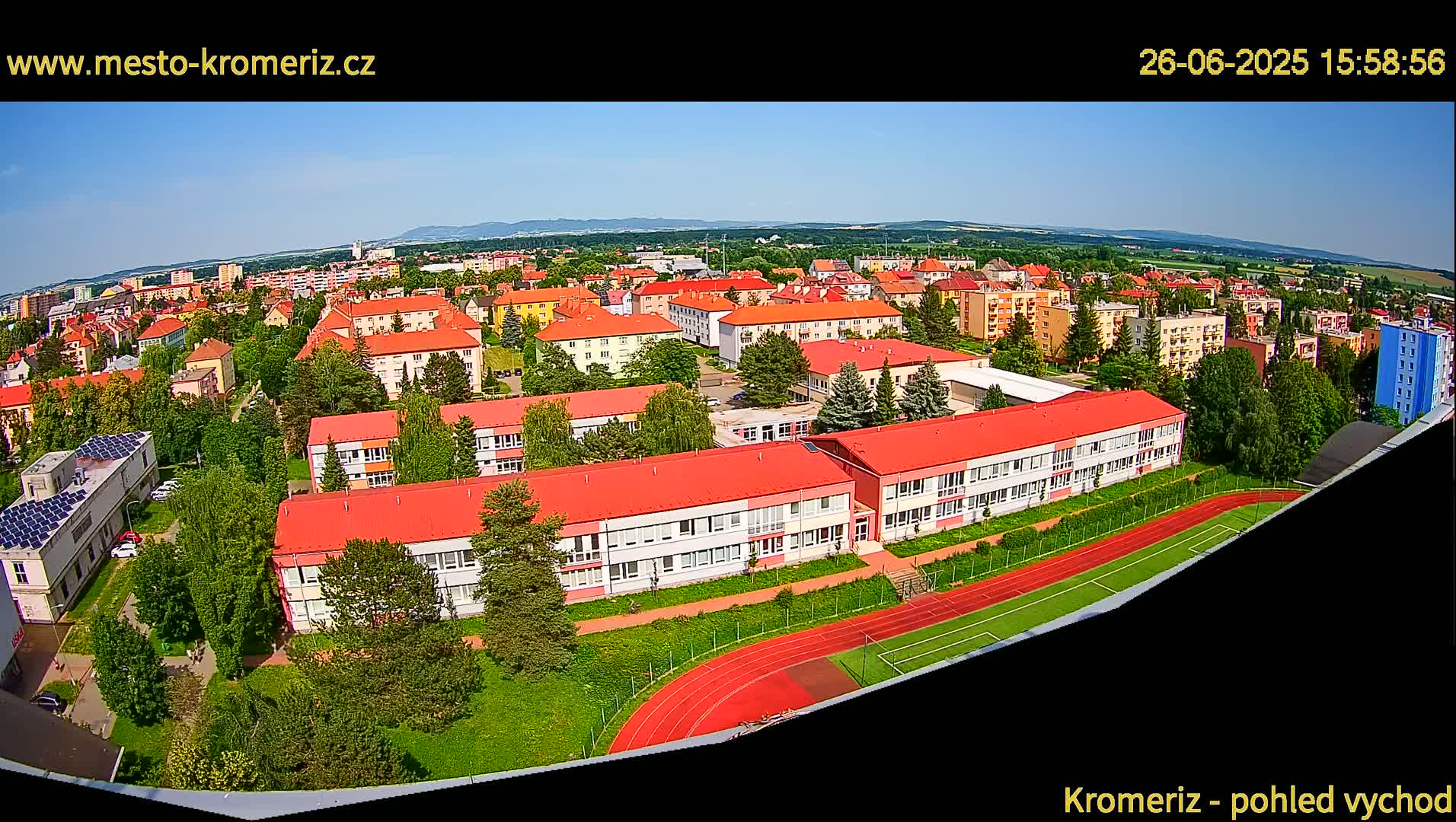Kroměříž  East View Skyline Live Cam - Kromeriz, Zlin, Czechia