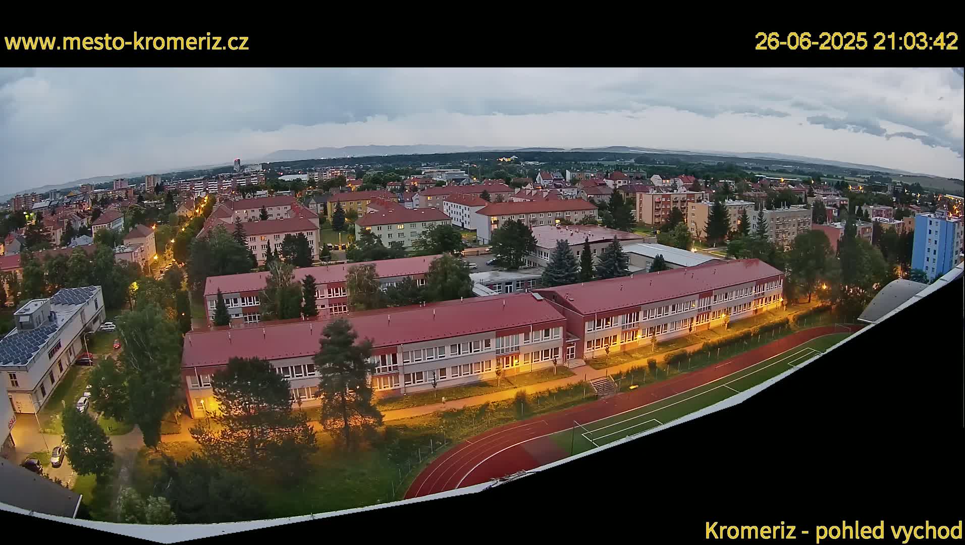Kroměříž  East View Skyline Live Cam - Kromeriz, Zlin, Czechia