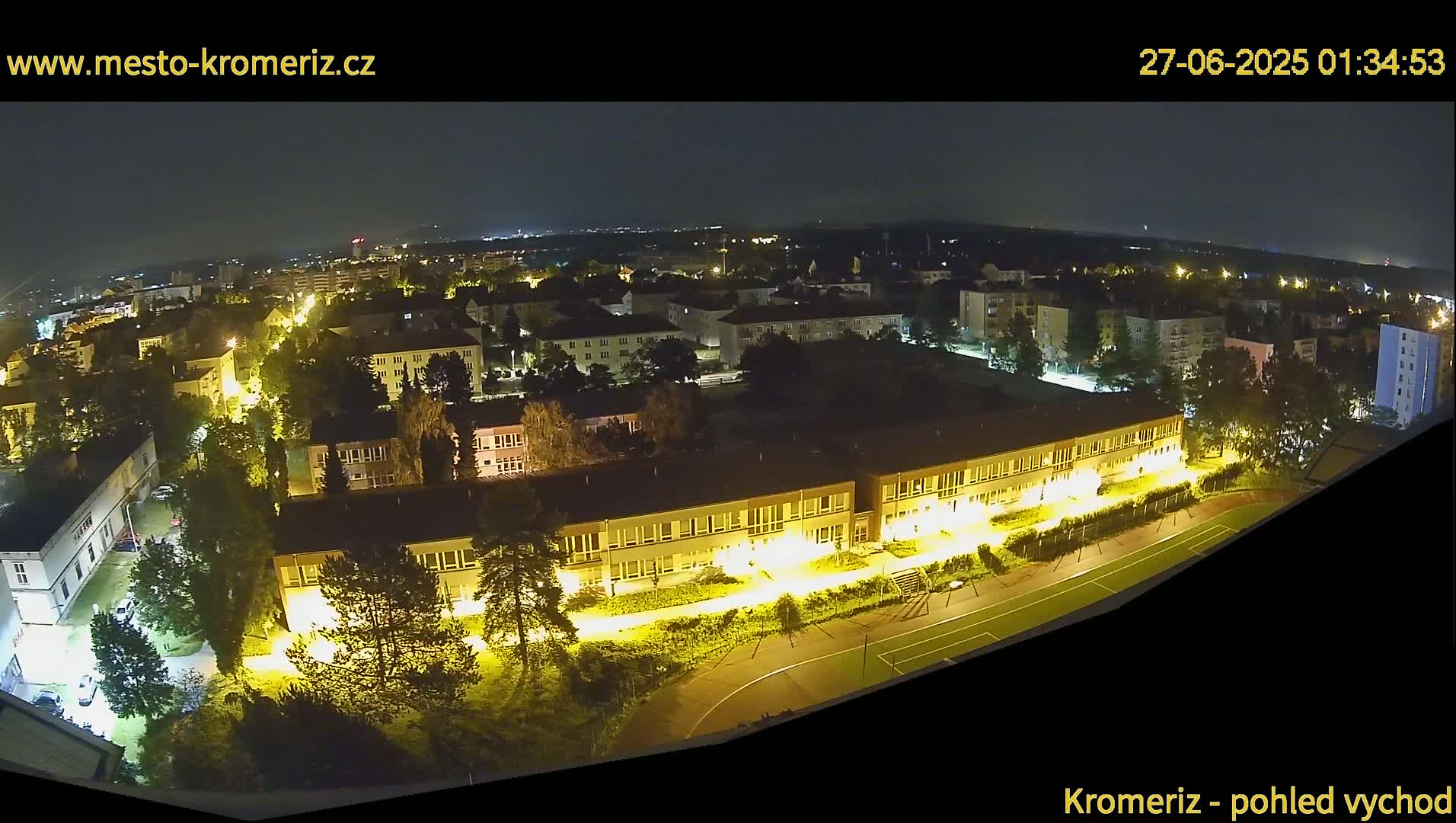 Kroměříž  East View Skyline Live Cam - Kromeriz, Zlin, Czechia