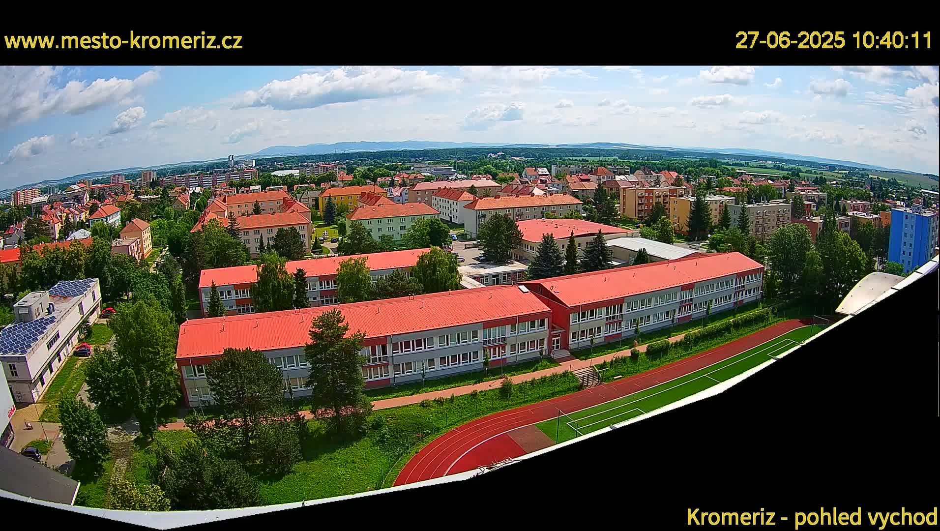 Kroměříž  East View Skyline Live Cam - Kromeriz, Zlin, Czechia