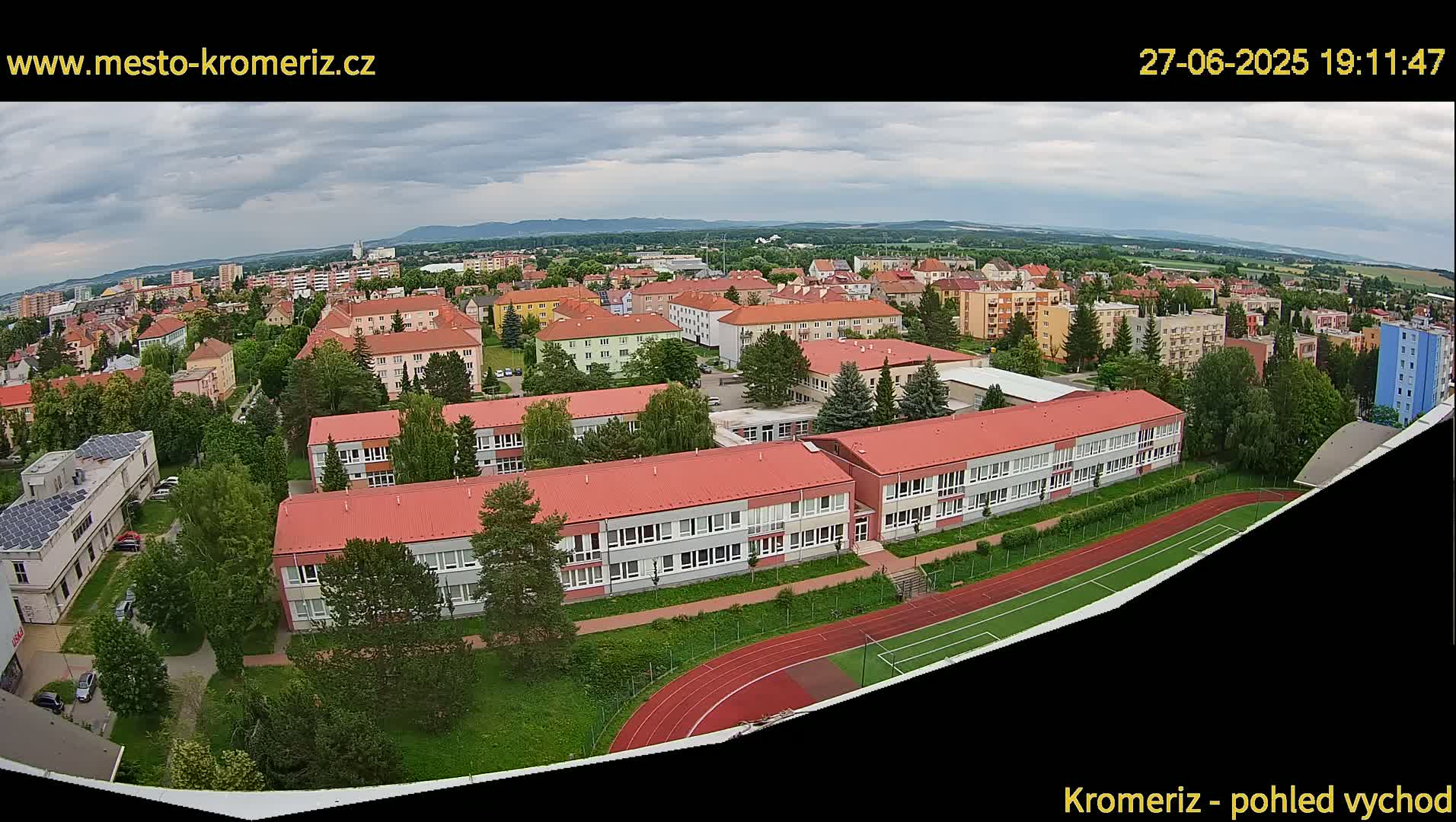 Kroměříž  East View Skyline Live Cam - Kromeriz, Zlin, Czechia