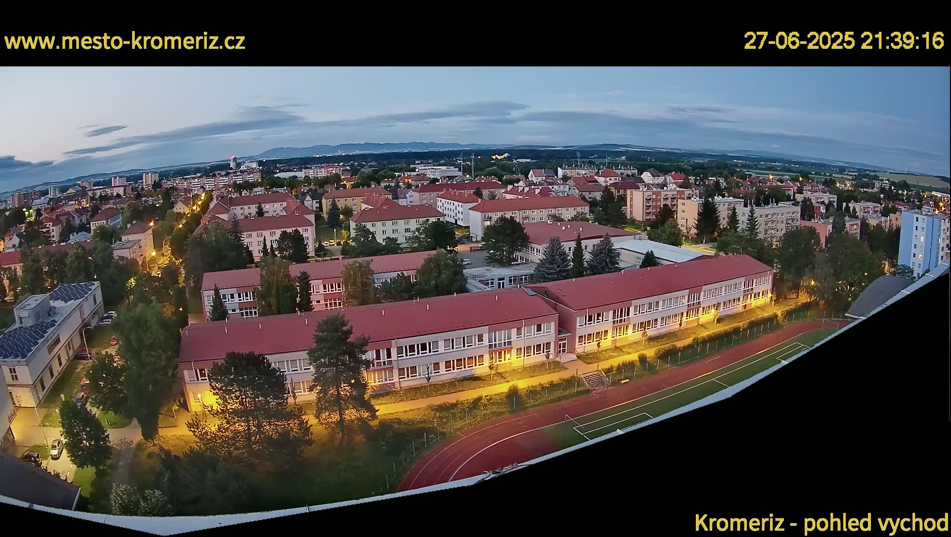Kroměříž  East View Skyline Live Cam - Kromeriz, Zlin, Czechia