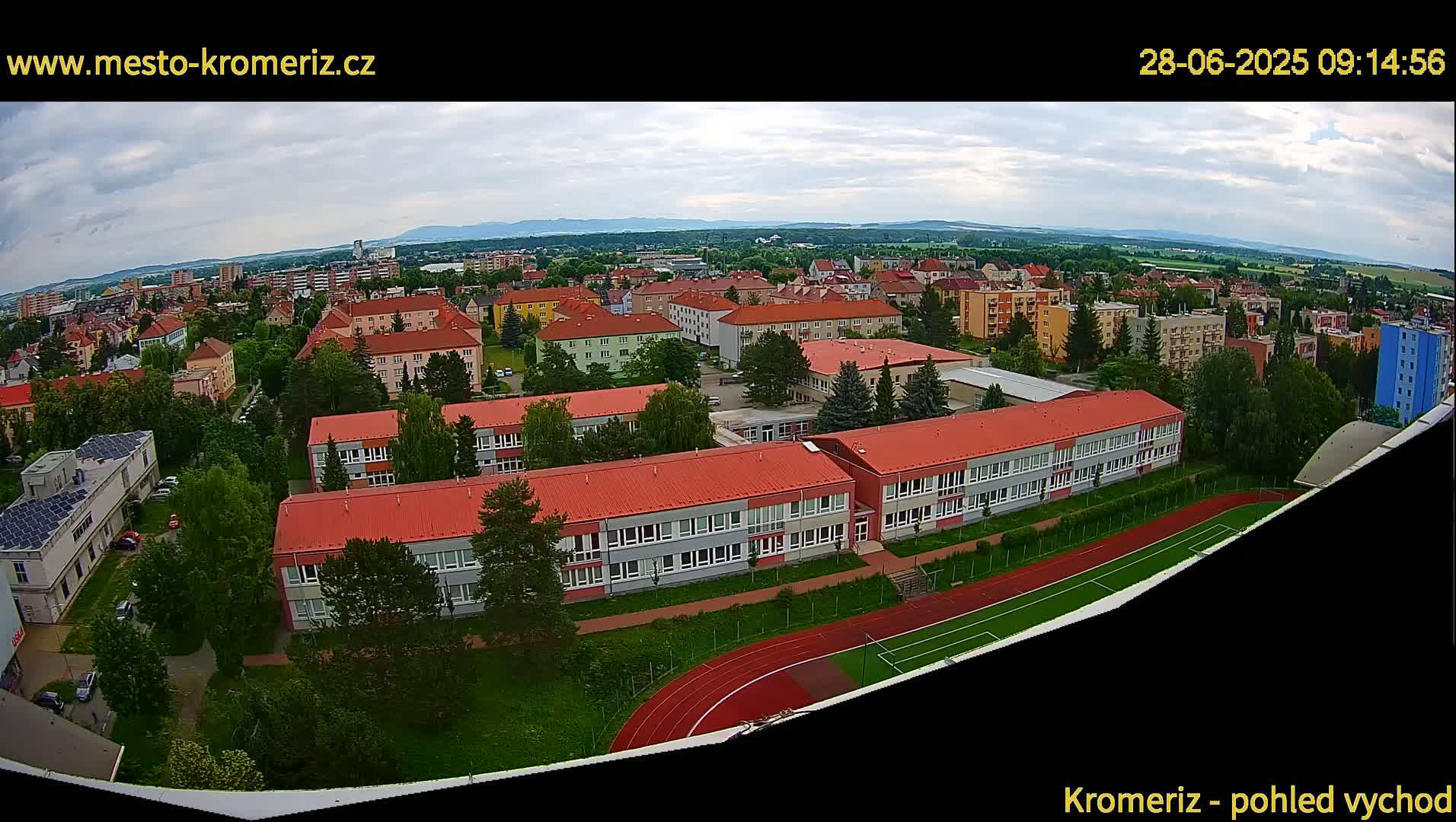 Kroměříž  East View Skyline Live Cam - Kromeriz, Zlin, Czechia