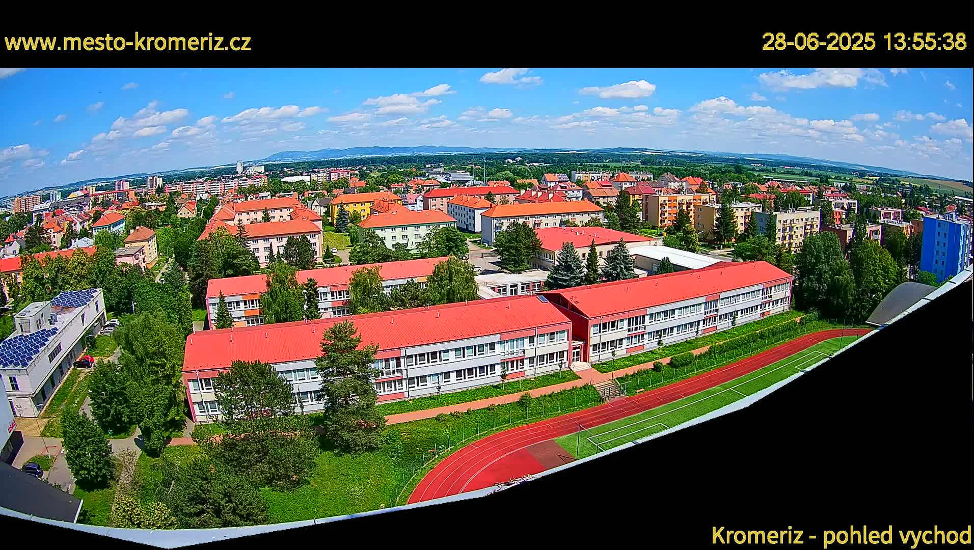 Kroměříž  East View Skyline Live Cam - Kromeriz, Zlin, Czechia