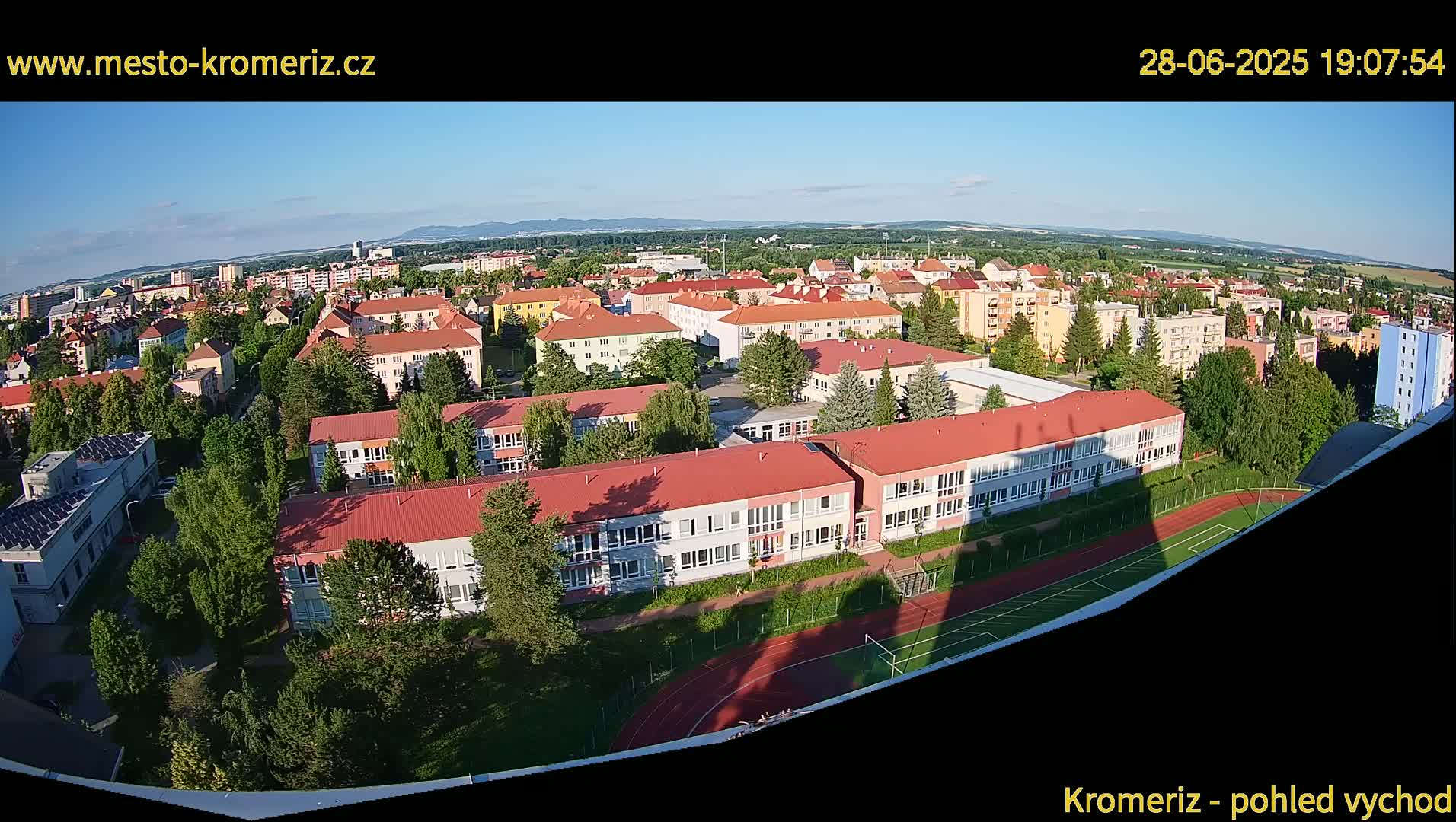 Kroměříž  East View Skyline Live Cam - Kromeriz, Zlin, Czechia
