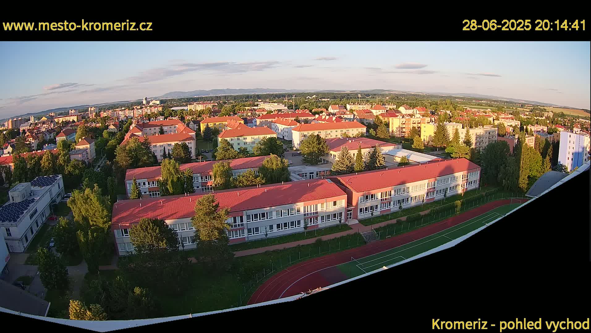 Kroměříž  East View Skyline Live Cam - Kromeriz, Zlin, Czechia
