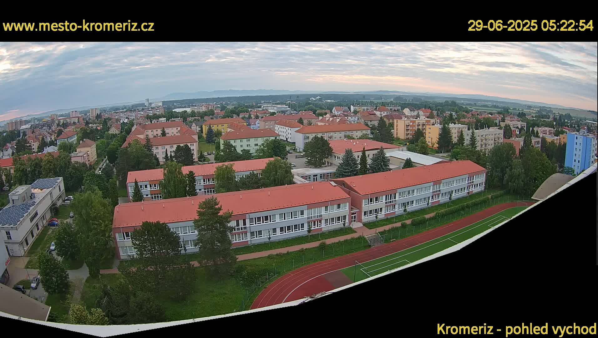 Kroměříž  East View Skyline Live Cam - Kromeriz, Zlin, Czechia