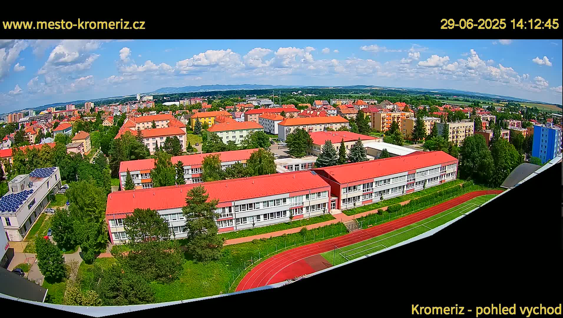 Kroměříž  East View Skyline Live Cam - Kromeriz, Zlin, Czechia