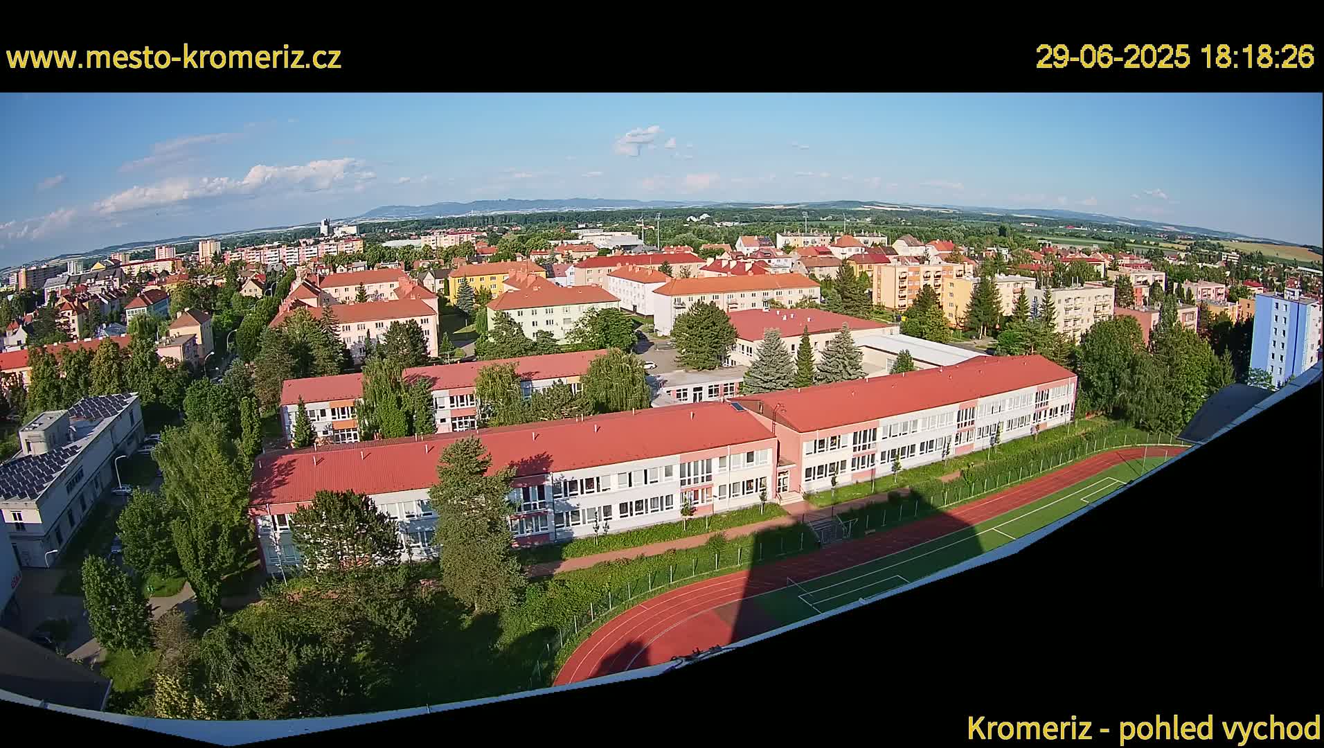 Kroměříž  East View Skyline Live Cam - Kromeriz, Zlin, Czechia