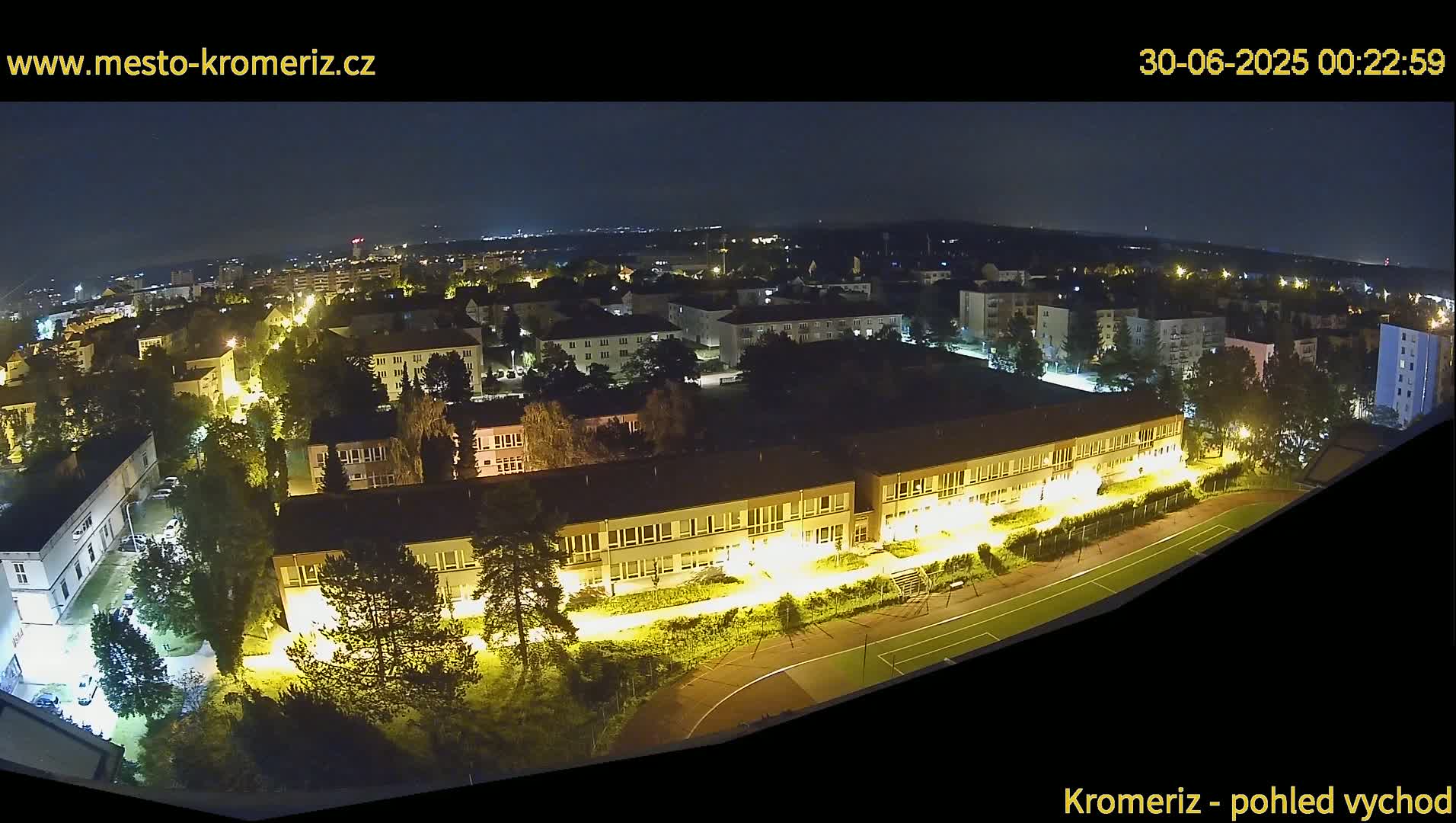 Kroměříž  East View Skyline Live Cam - Kromeriz, Zlin, Czechia