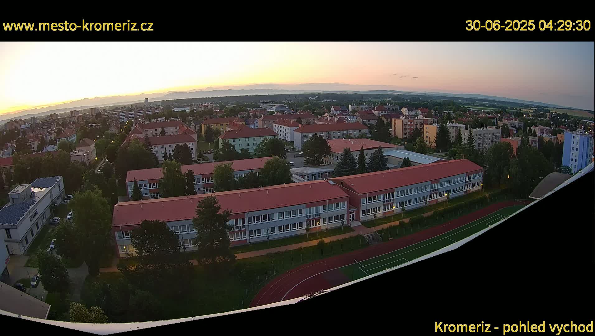 Kroměříž  East View Skyline Live Cam - Kromeriz, Zlin, Czechia