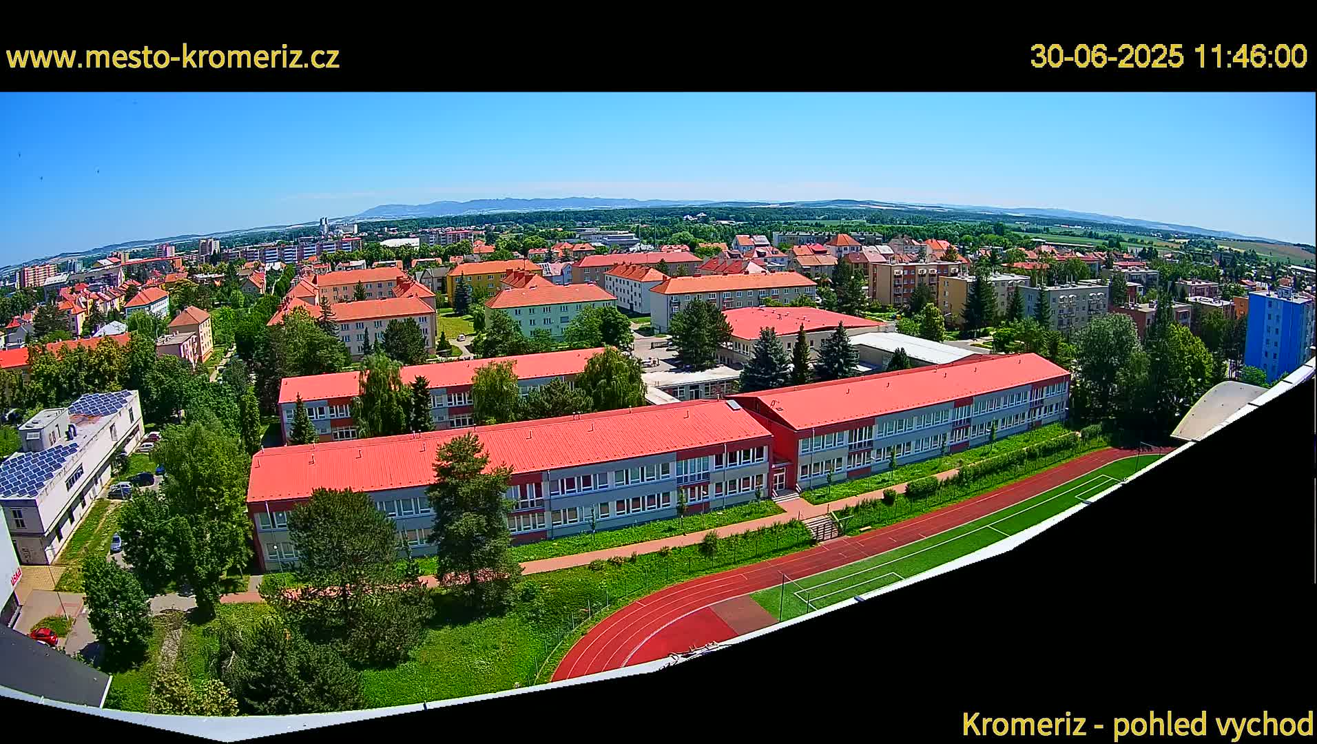 Kroměříž  East View Skyline Live Cam - Kromeriz, Zlin, Czechia