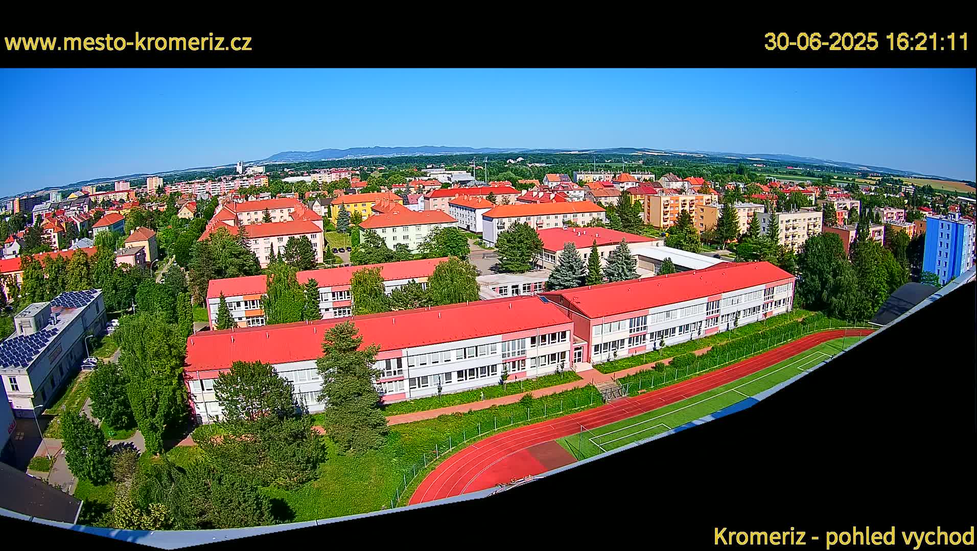 Kroměříž  East View Skyline Live Cam - Kromeriz, Zlin, Czechia