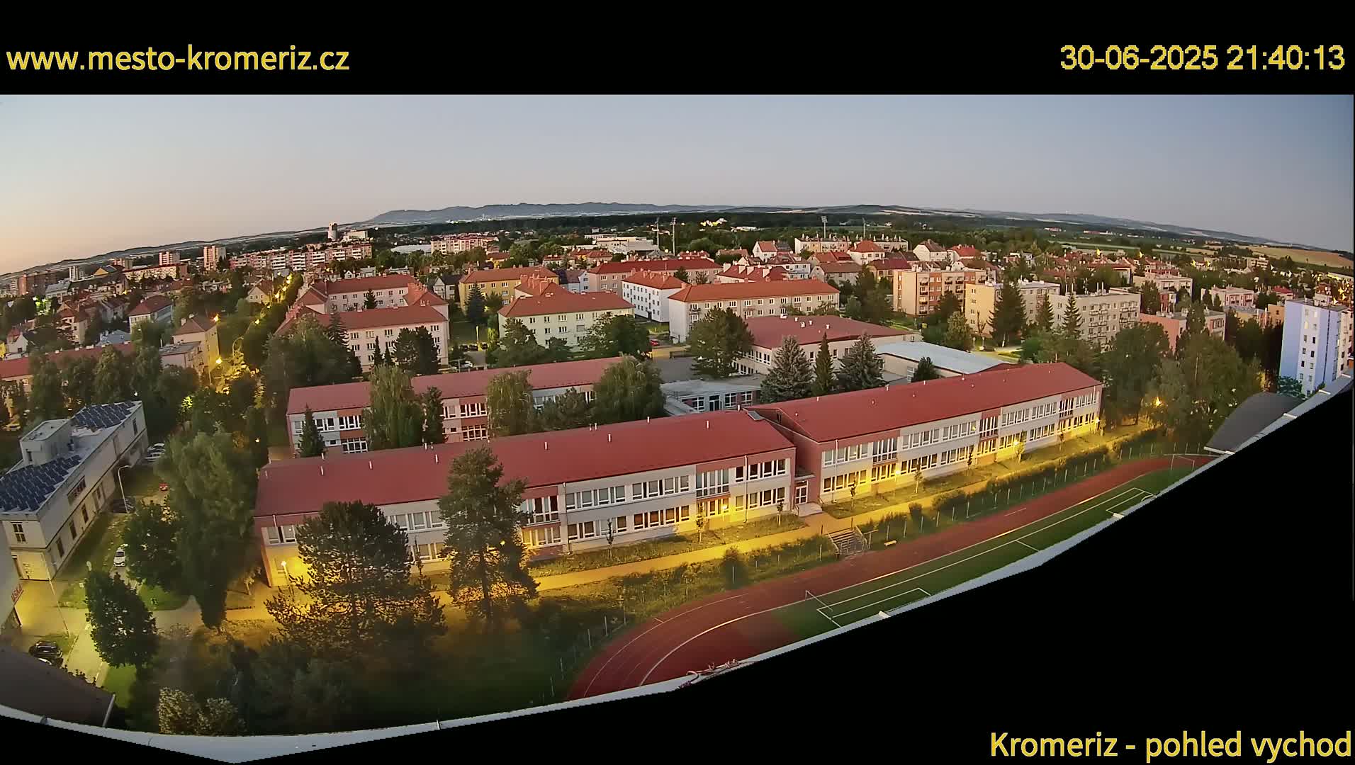 Kroměříž  East View Skyline Live Cam - Kromeriz, Zlin, Czechia