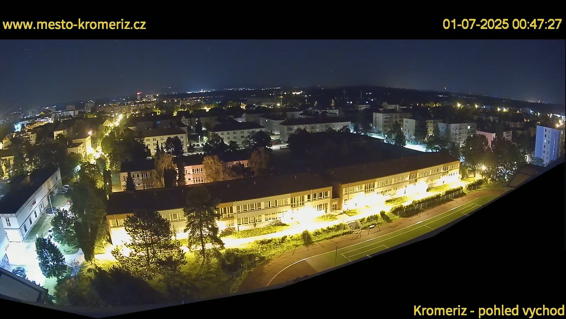 Kroměříž  East View Skyline Live Cam - Kromeriz, Zlin, Czechia