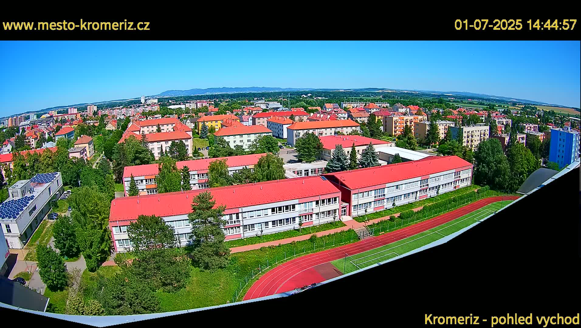Kroměříž  East View Skyline Live Cam - Kromeriz, Zlin, Czechia