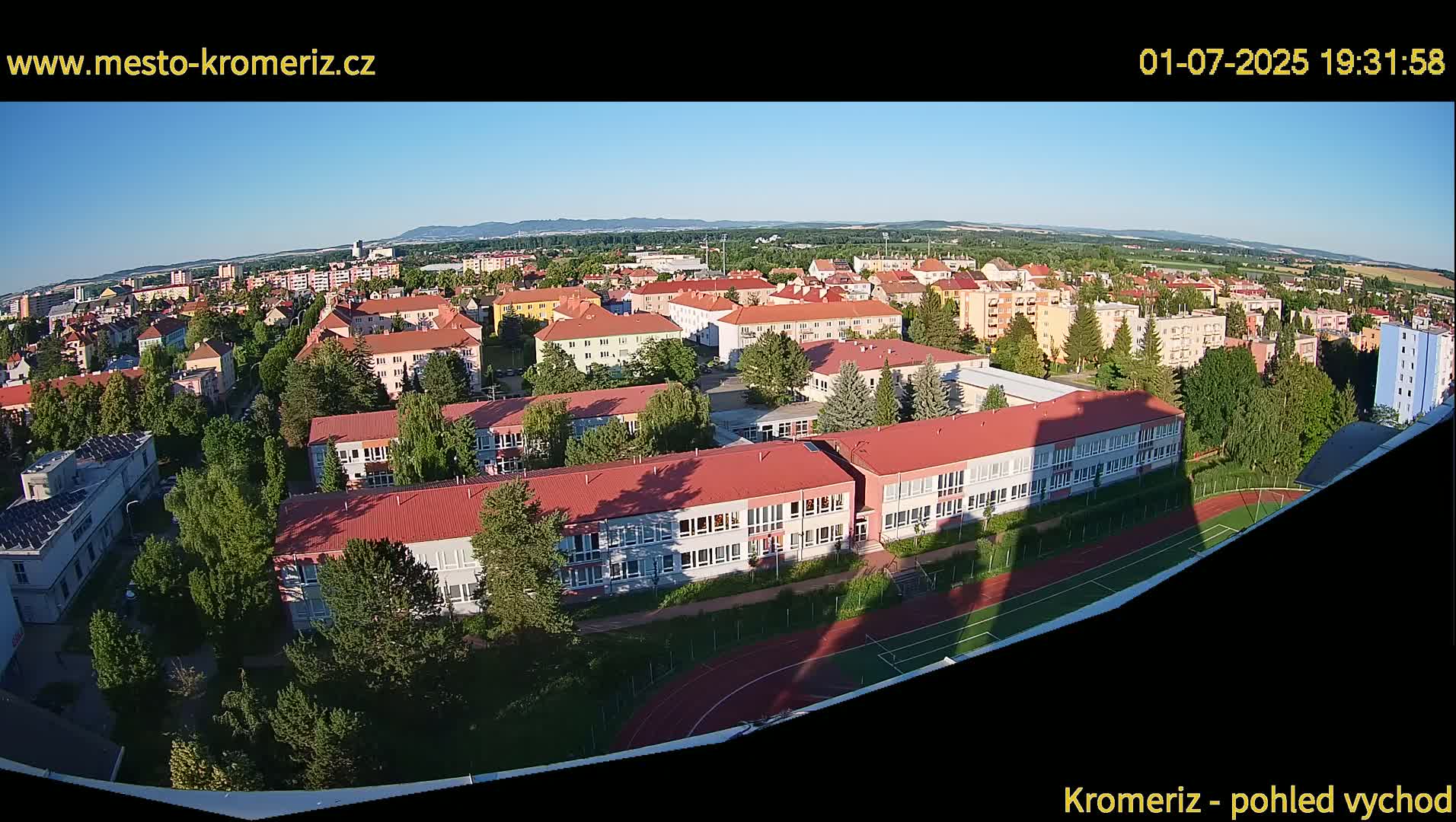 Kroměříž  East View Skyline Live Cam - Kromeriz, Zlin, Czechia