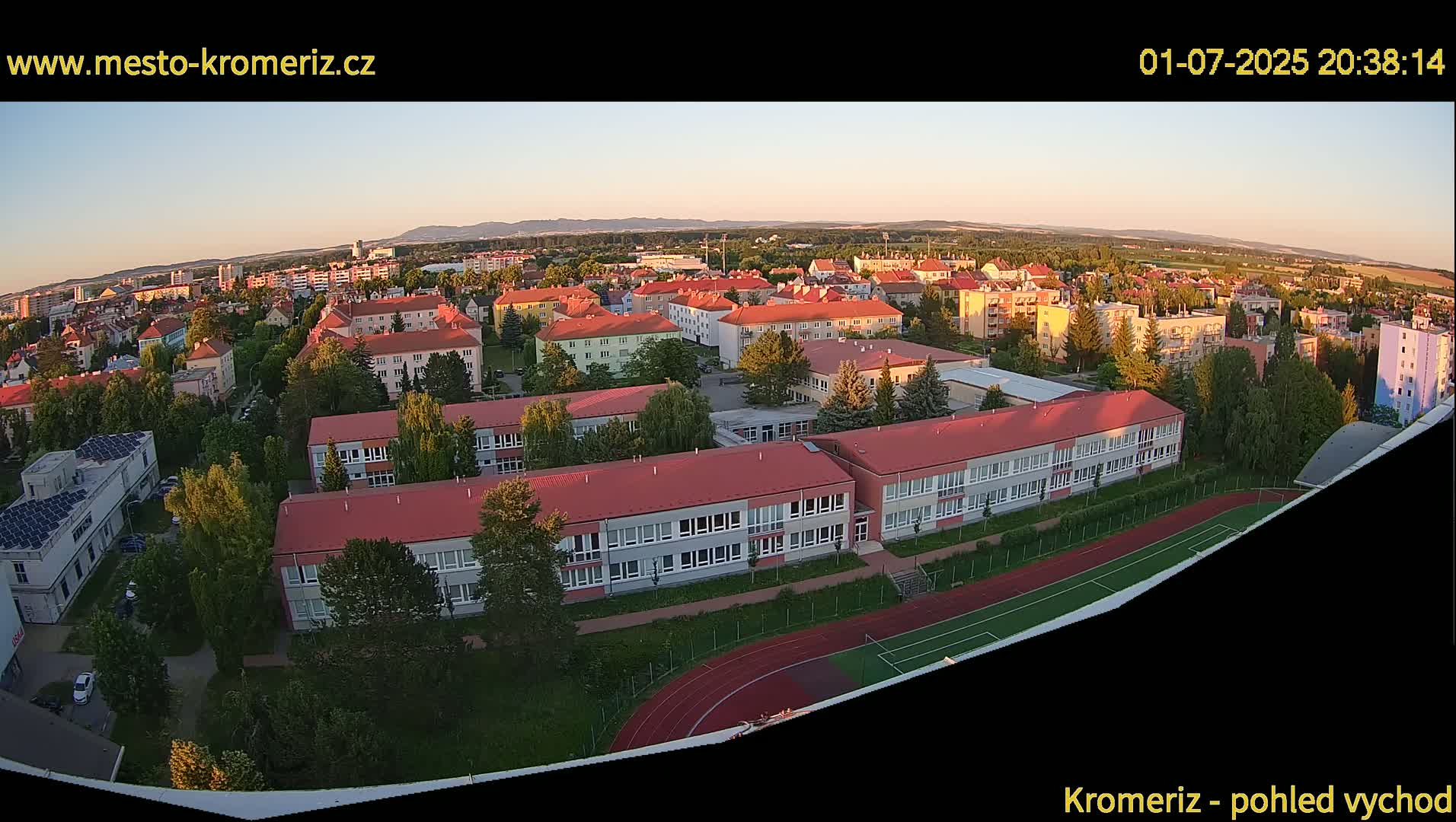 Kroměříž  East View Skyline Live Cam - Kromeriz, Zlin, Czechia