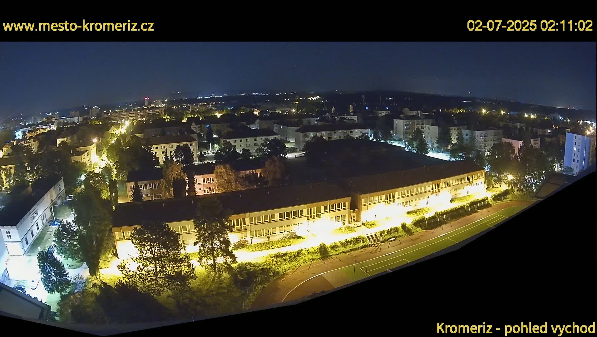 Kroměříž  East View Skyline Live Cam - Kromeriz, Zlin, Czechia