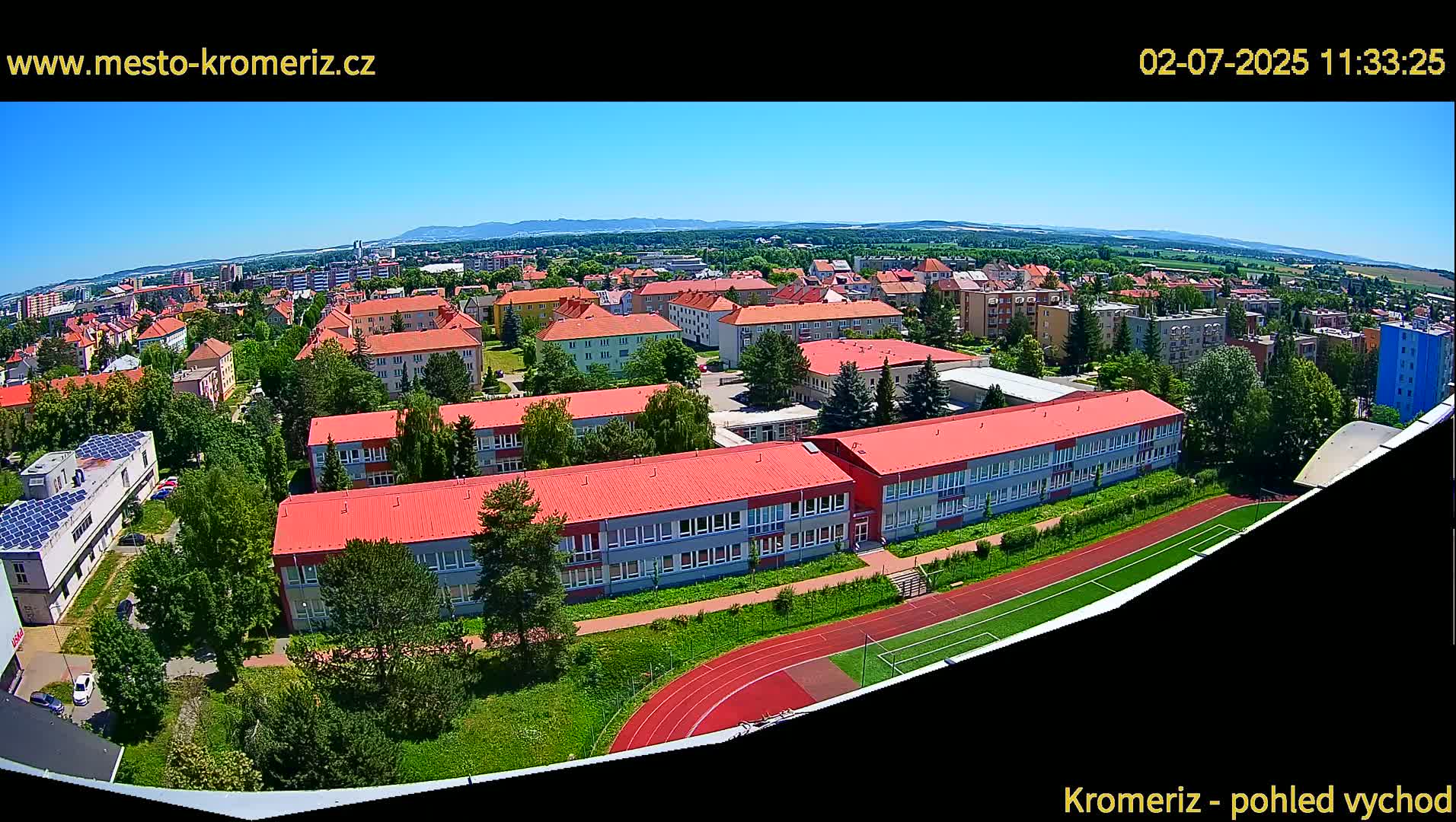 Kroměříž  East View Skyline Live Cam - Kromeriz, Zlin, Czechia