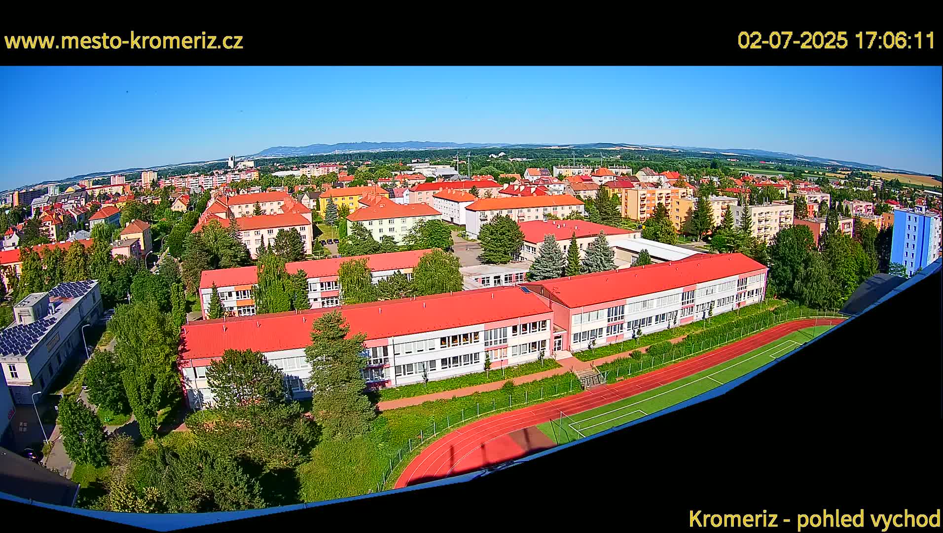 Kroměříž  East View Skyline Live Cam - Kromeriz, Zlin, Czechia