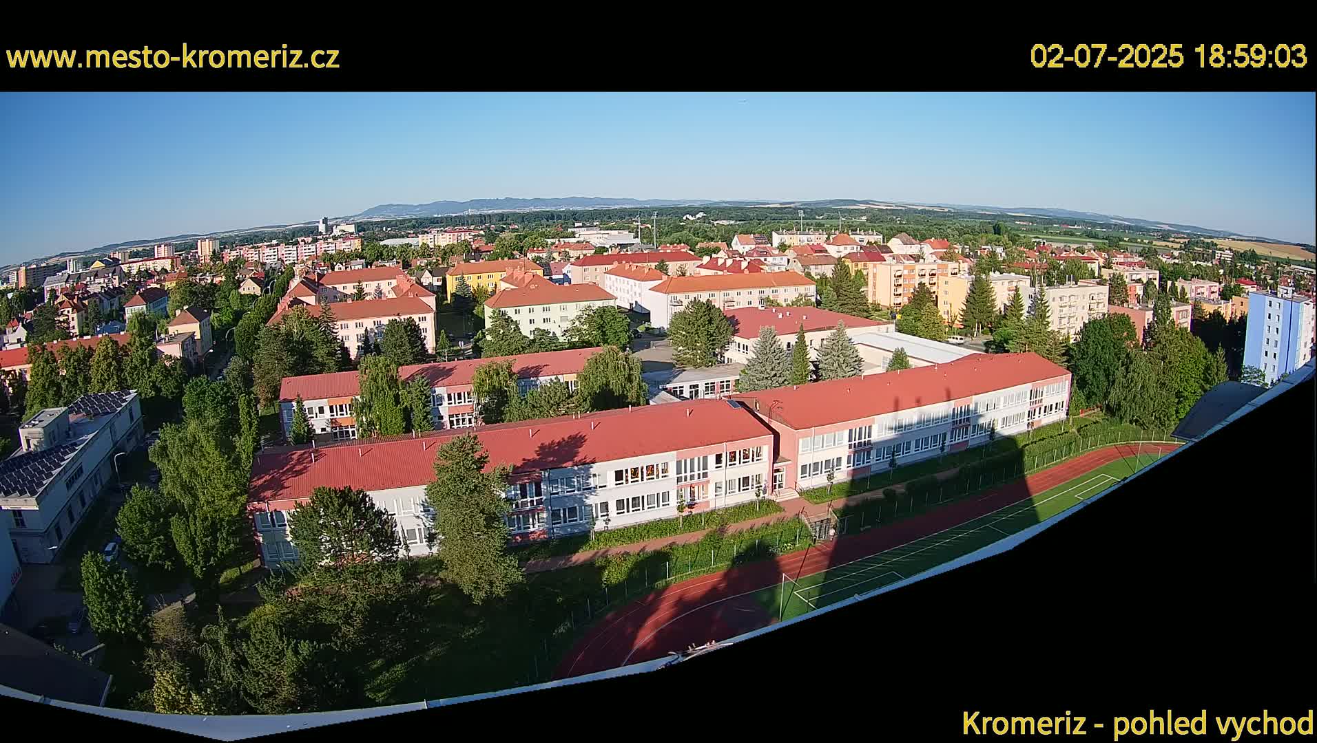Kroměříž  East View Skyline Live Cam - Kromeriz, Zlin, Czechia