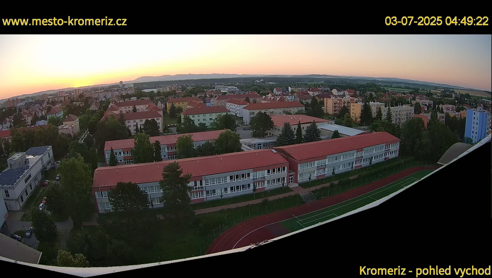Kroměříž  East View Skyline Live Cam - Kromeriz, Zlin, Czechia