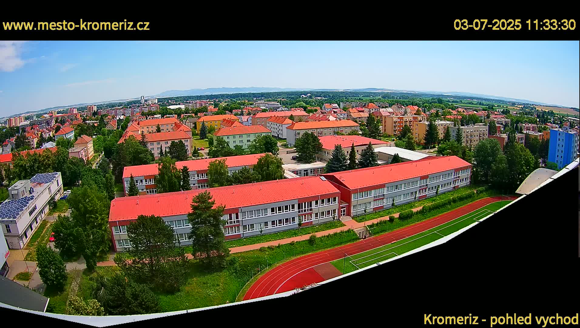 Kroměříž  East View Skyline Live Cam - Kromeriz, Zlin, Czechia