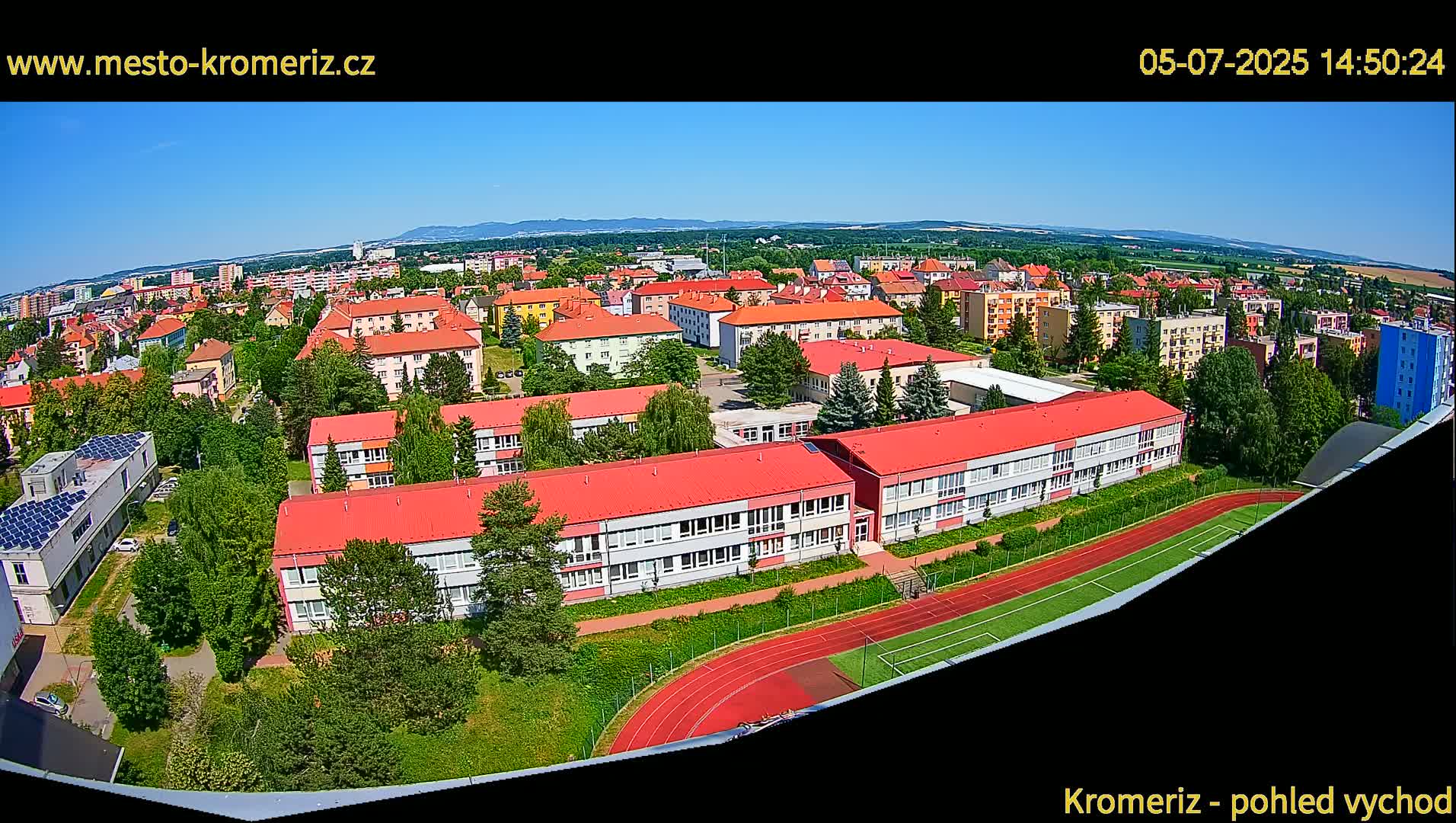 Kroměříž  East View Skyline Live Cam - Kromeriz, Zlin, Czechia