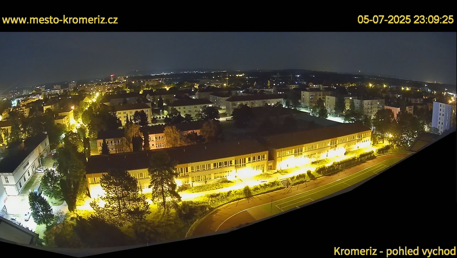 Kroměříž  East View Skyline Live Cam - Kromeriz, Zlin, Czechia