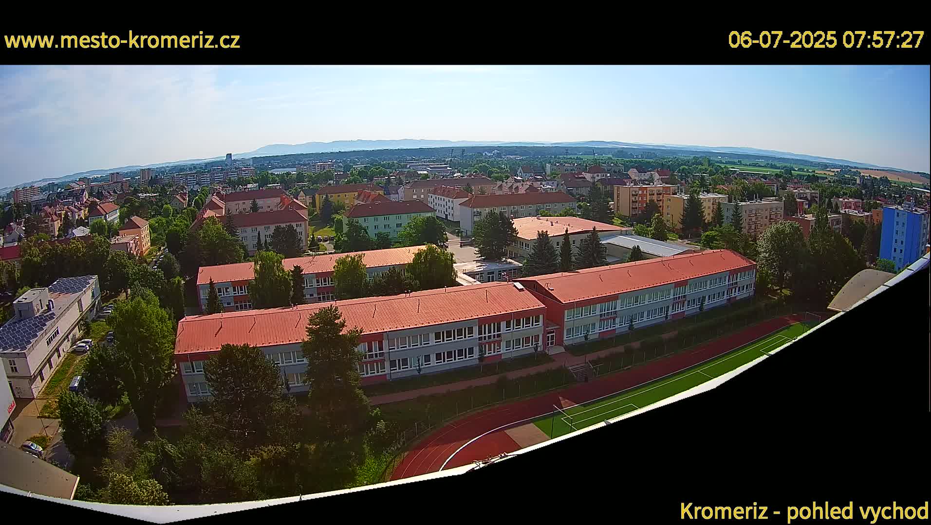 Kroměříž  East View Skyline Live Cam - Kromeriz, Zlin, Czechia